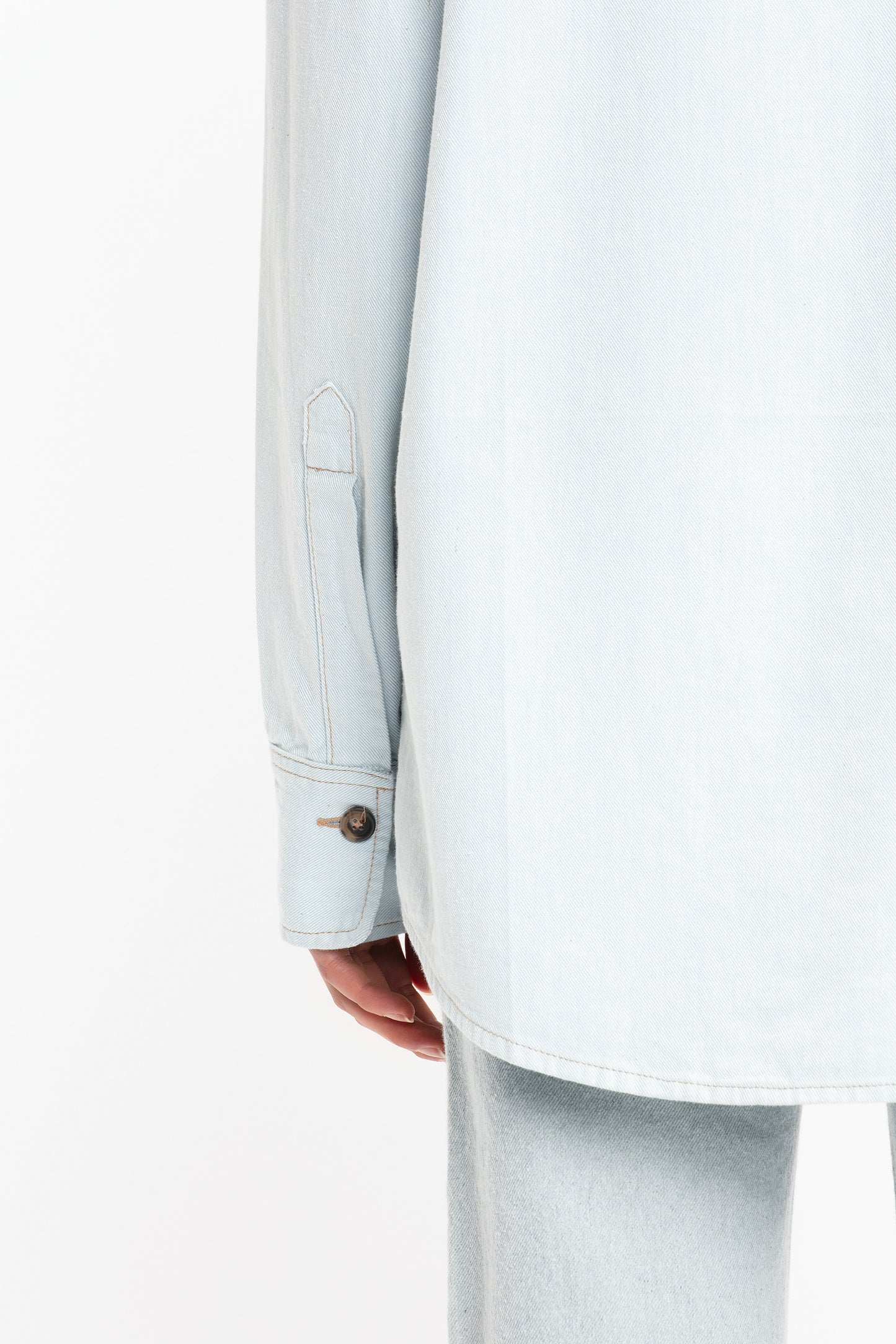 Oversized Men's Shirt In Light Azul