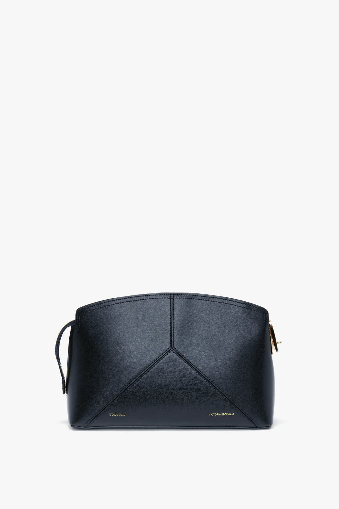 Victoria Clutch Bag In Navy Leather