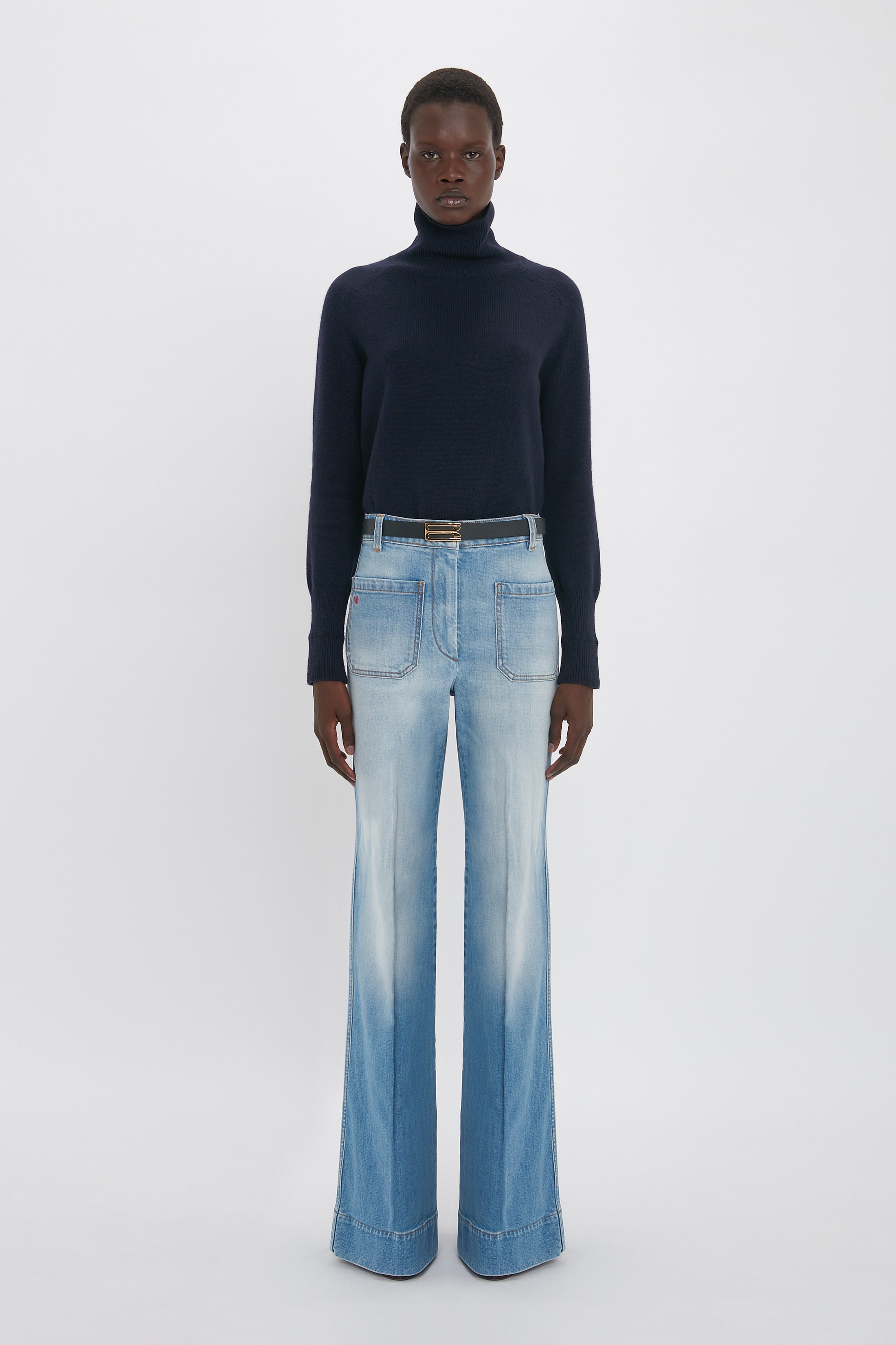希少【LAGUA GEM】25/CLOUD BLEACH FLARE DENIM 希少【LAGUA GEM】25/CLOUD BLEACH FLARE DENIM
