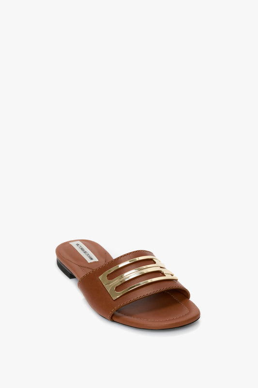 Dorian Slide In Dark Tan Leather