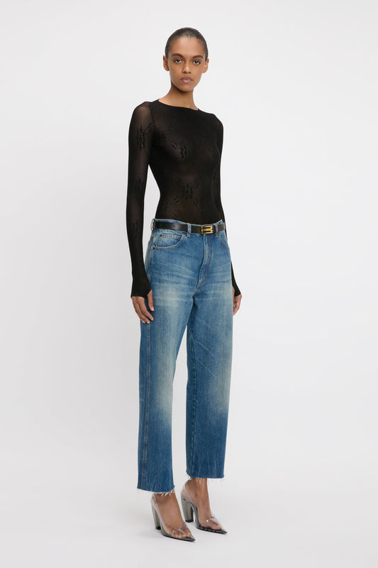 Backless Bodysuit In Black