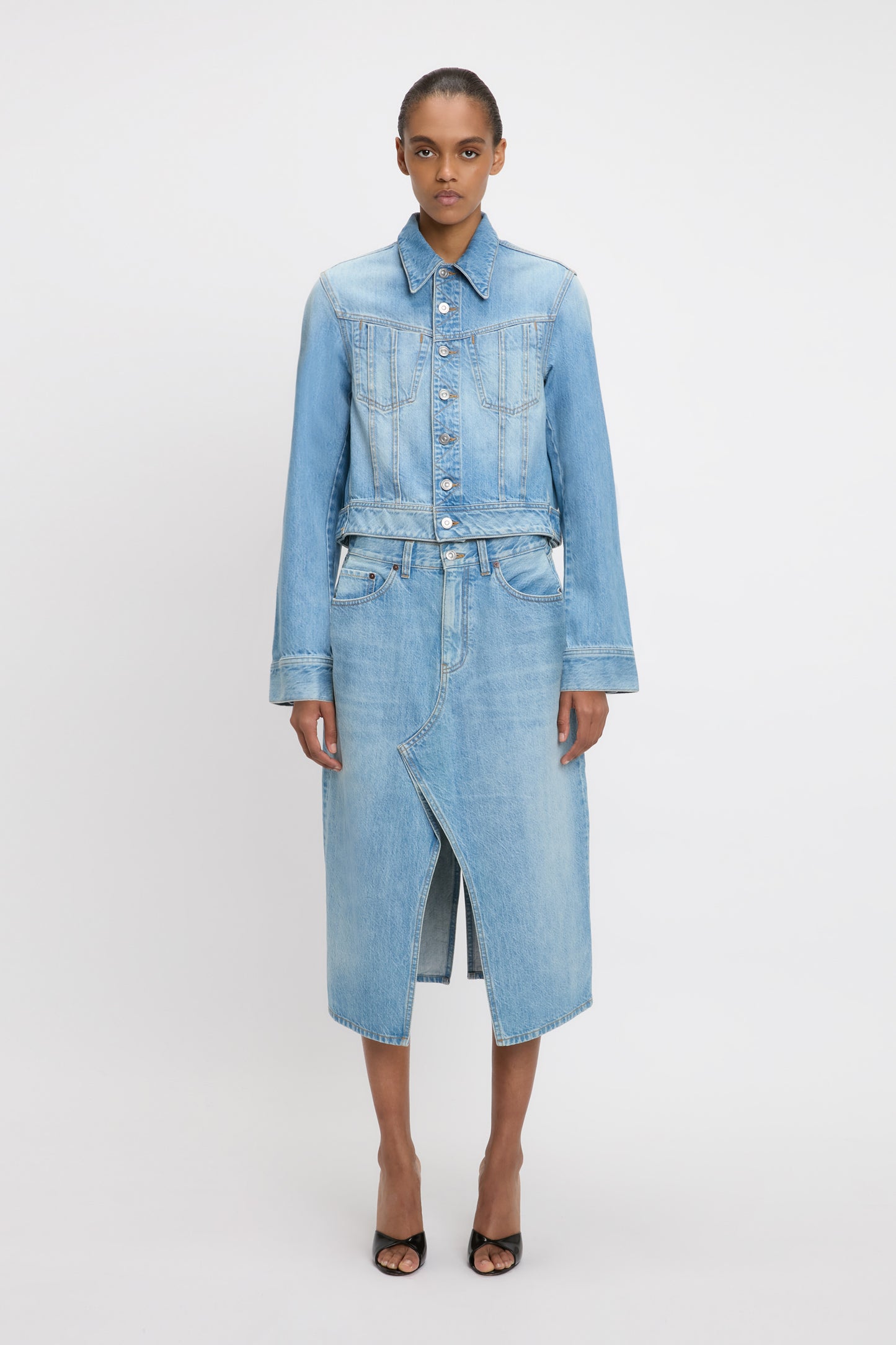 Denim Jacket In Light Blue Wash