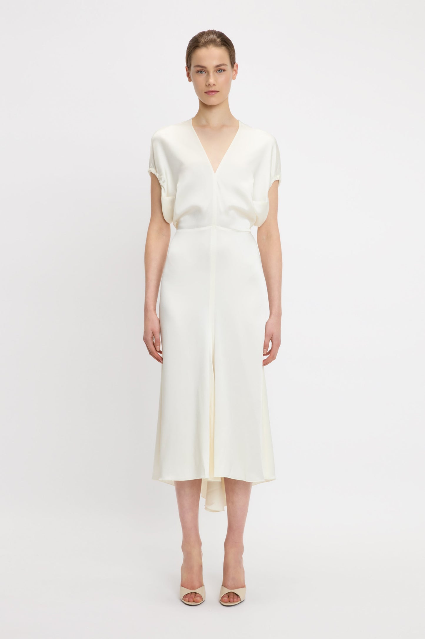 Edith Midi Dress In Ivory