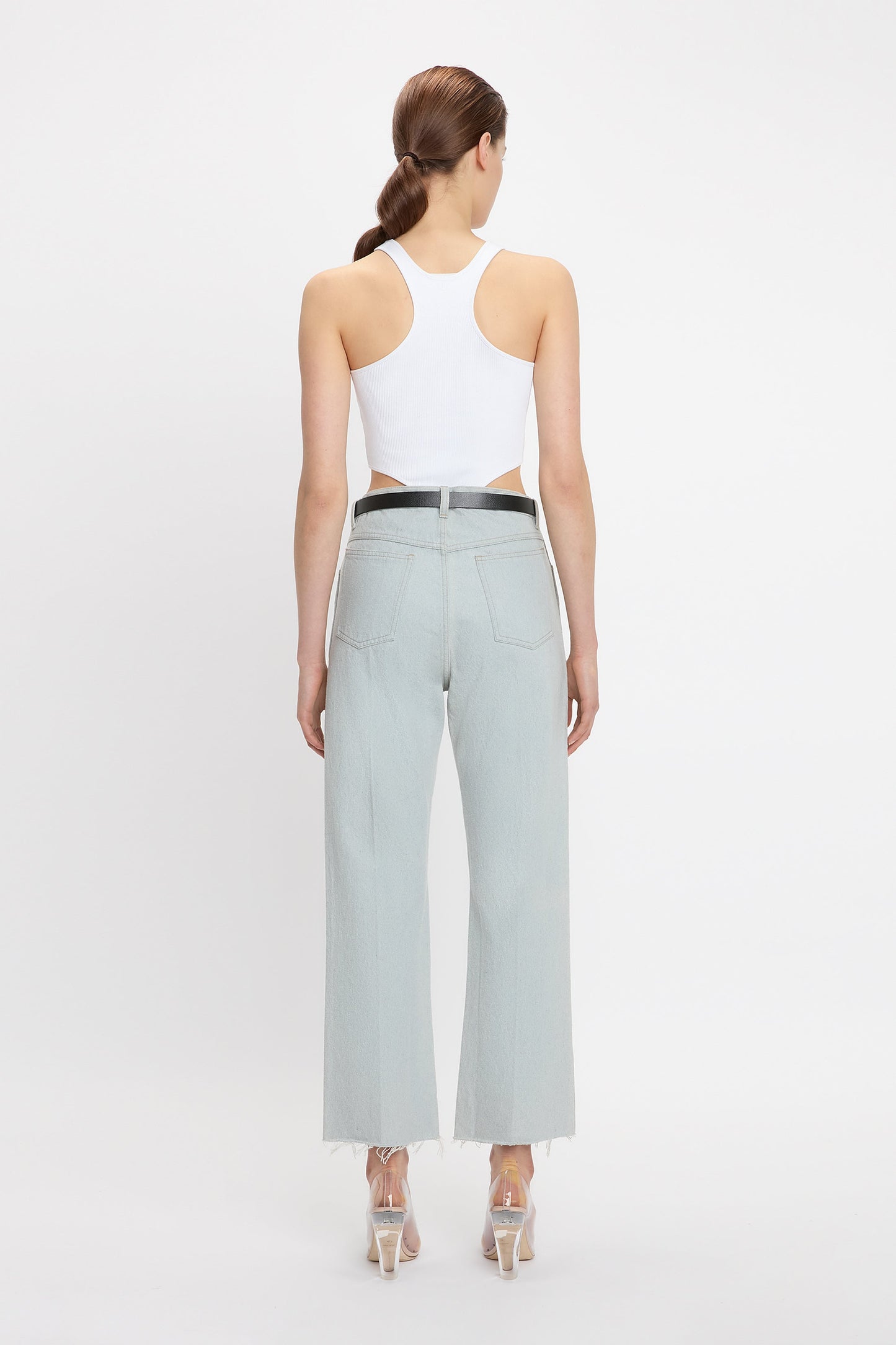 Relaxed Curved Jean In Light Azul