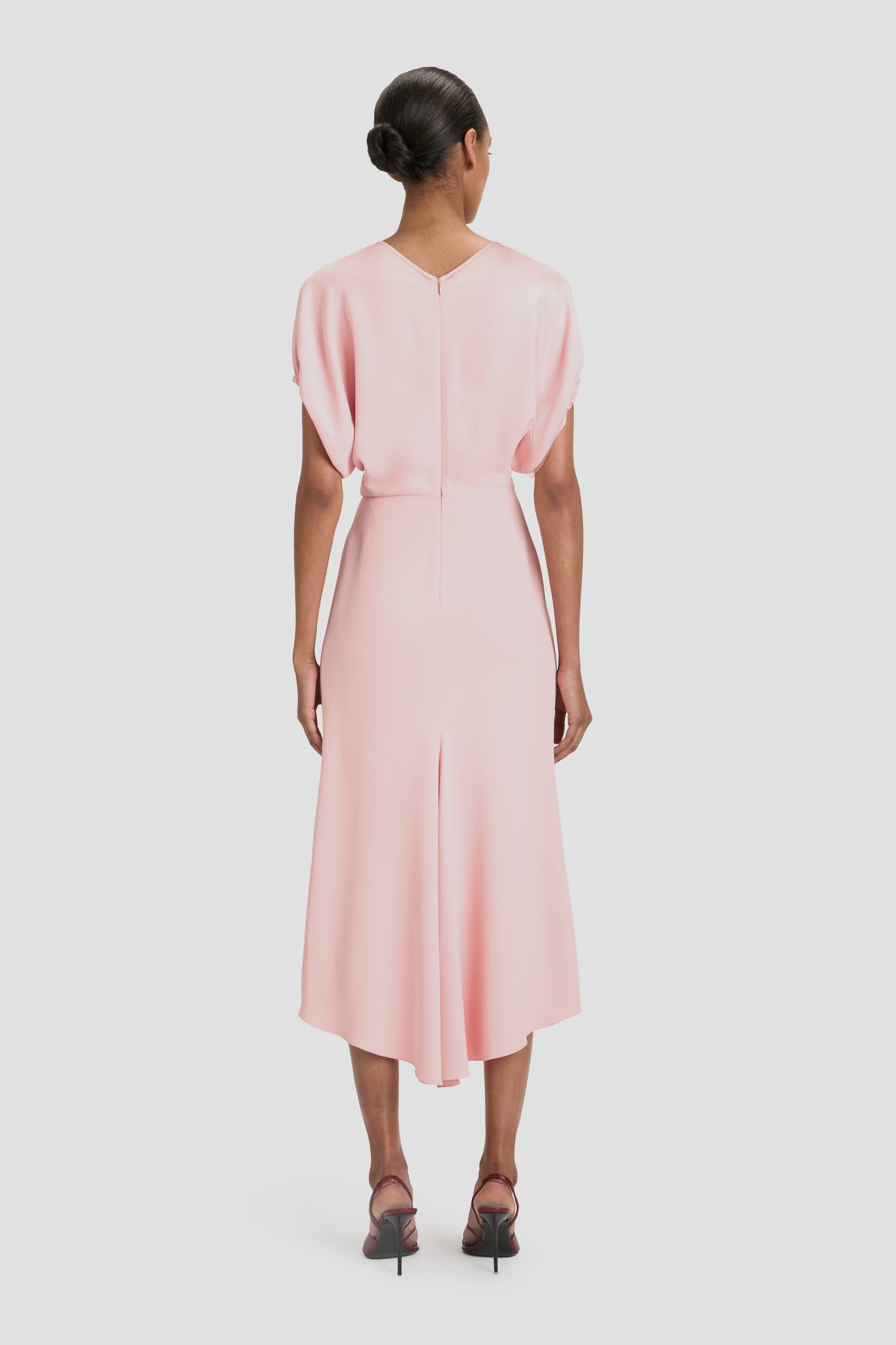 Edith Midi Dress In Antique Pink