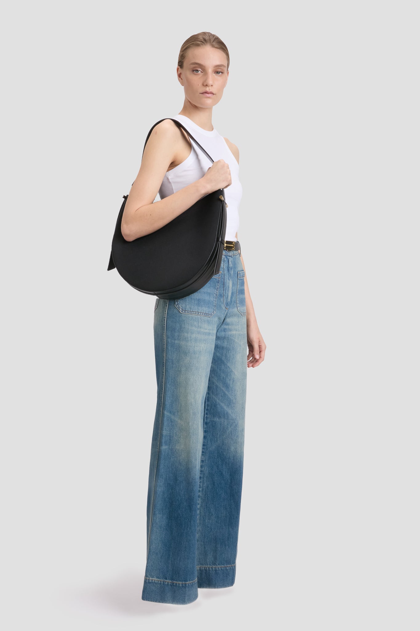 Dia Hobo Bag In Black Canvas