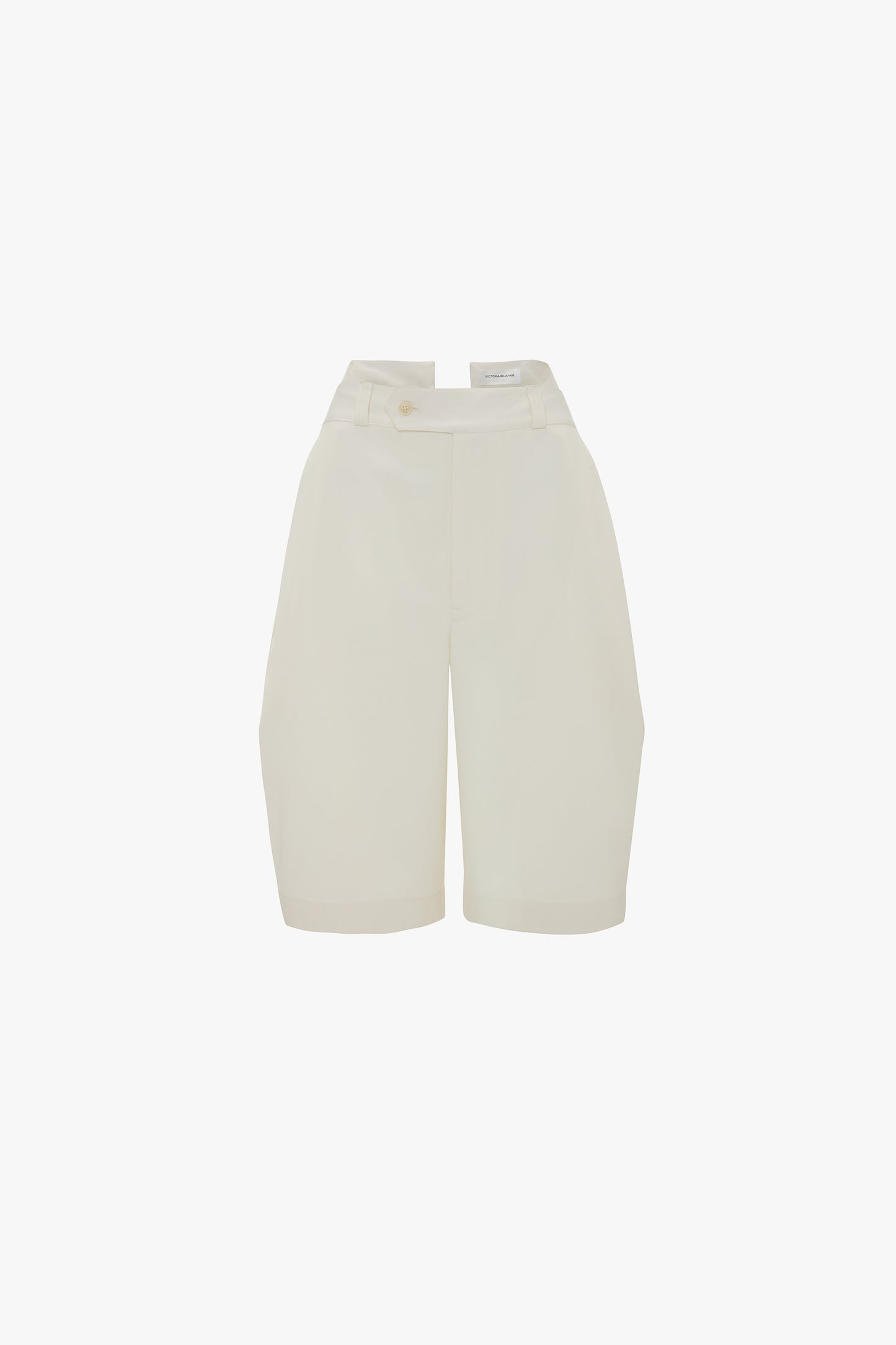 Tab Detail Shorts In Ivory