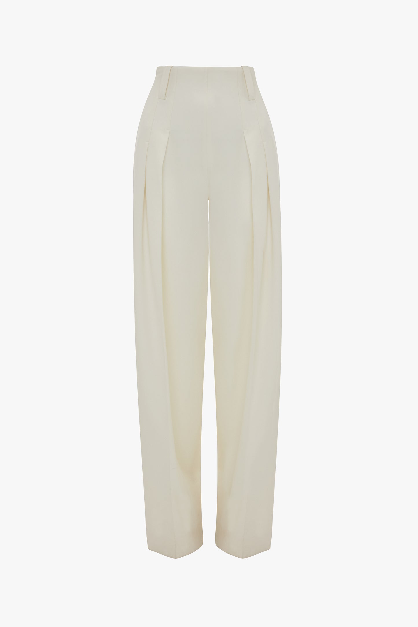 High Waisted Cinched Trouser In Ivory