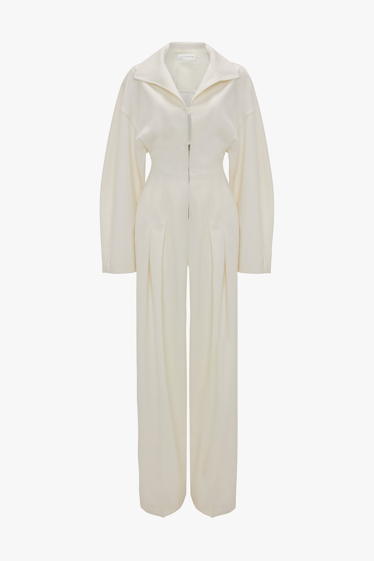 Tab Detail Jumpsuit In Ivory