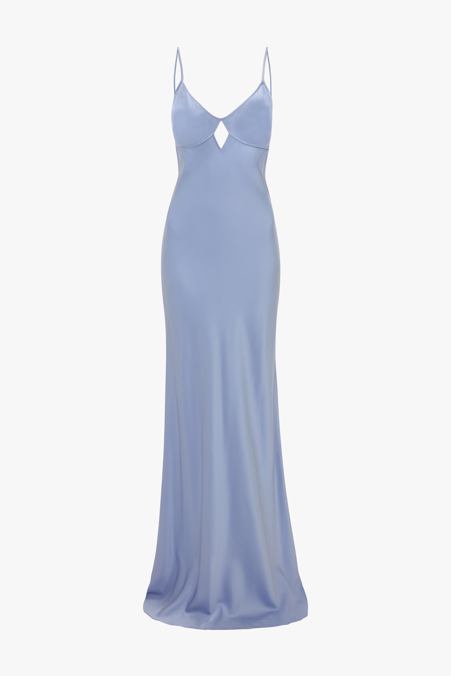 Cut-Out Cami Floor-Length Dress In Delphinium Blue