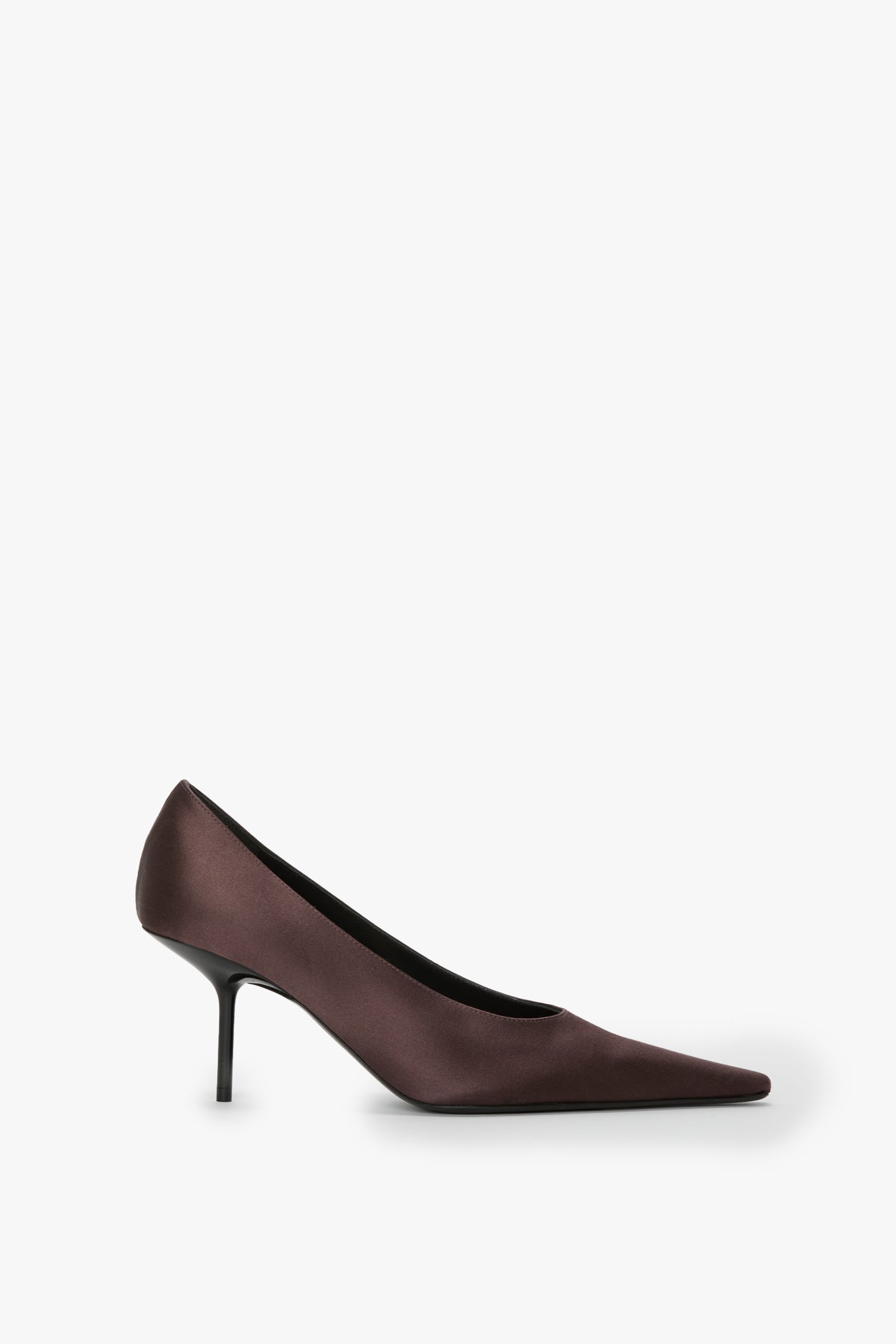 Sloan Stiletto Pump In Dark Brown Satin
