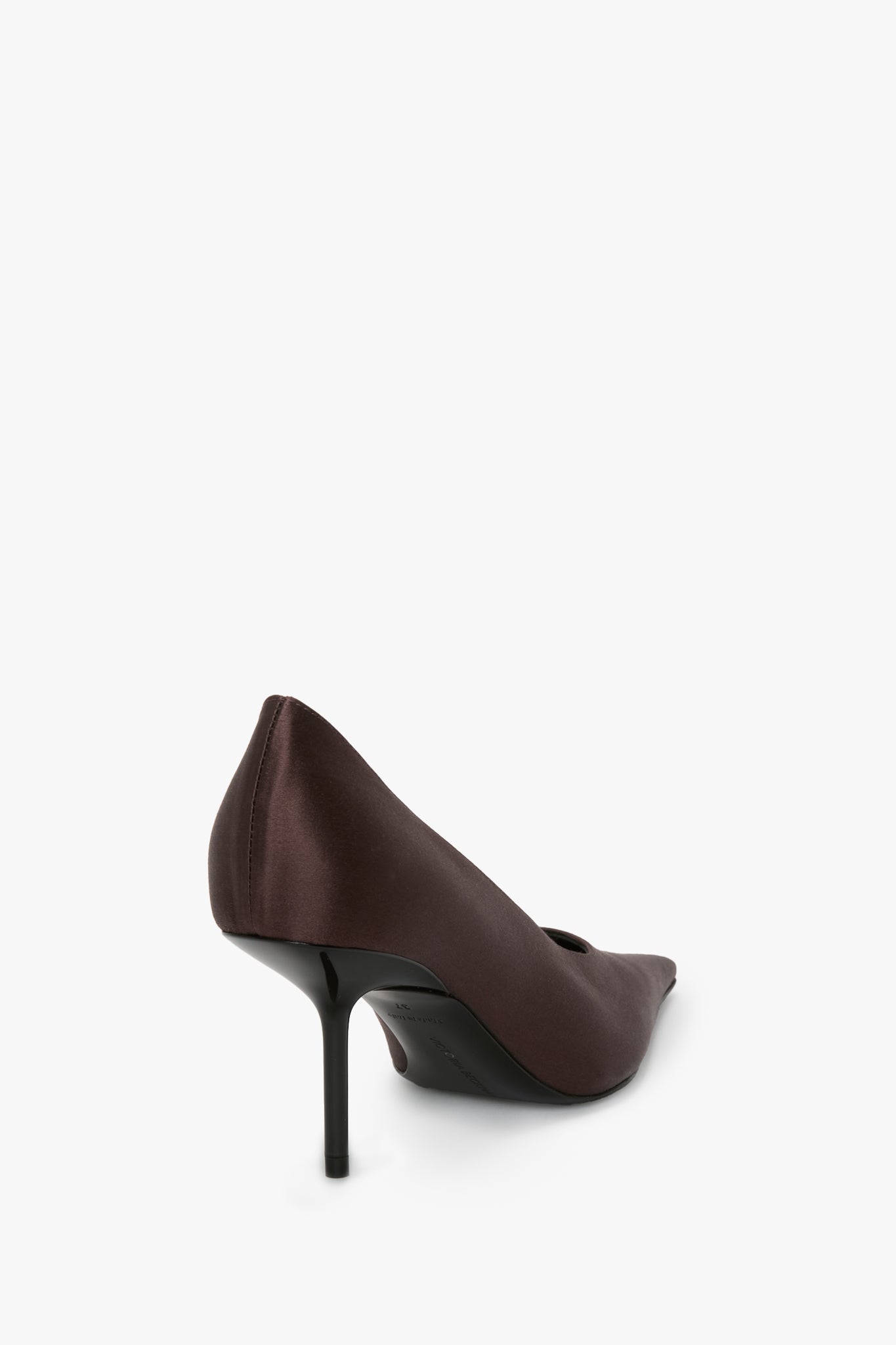 Sloan Stiletto Pump In Dark Brown Satin