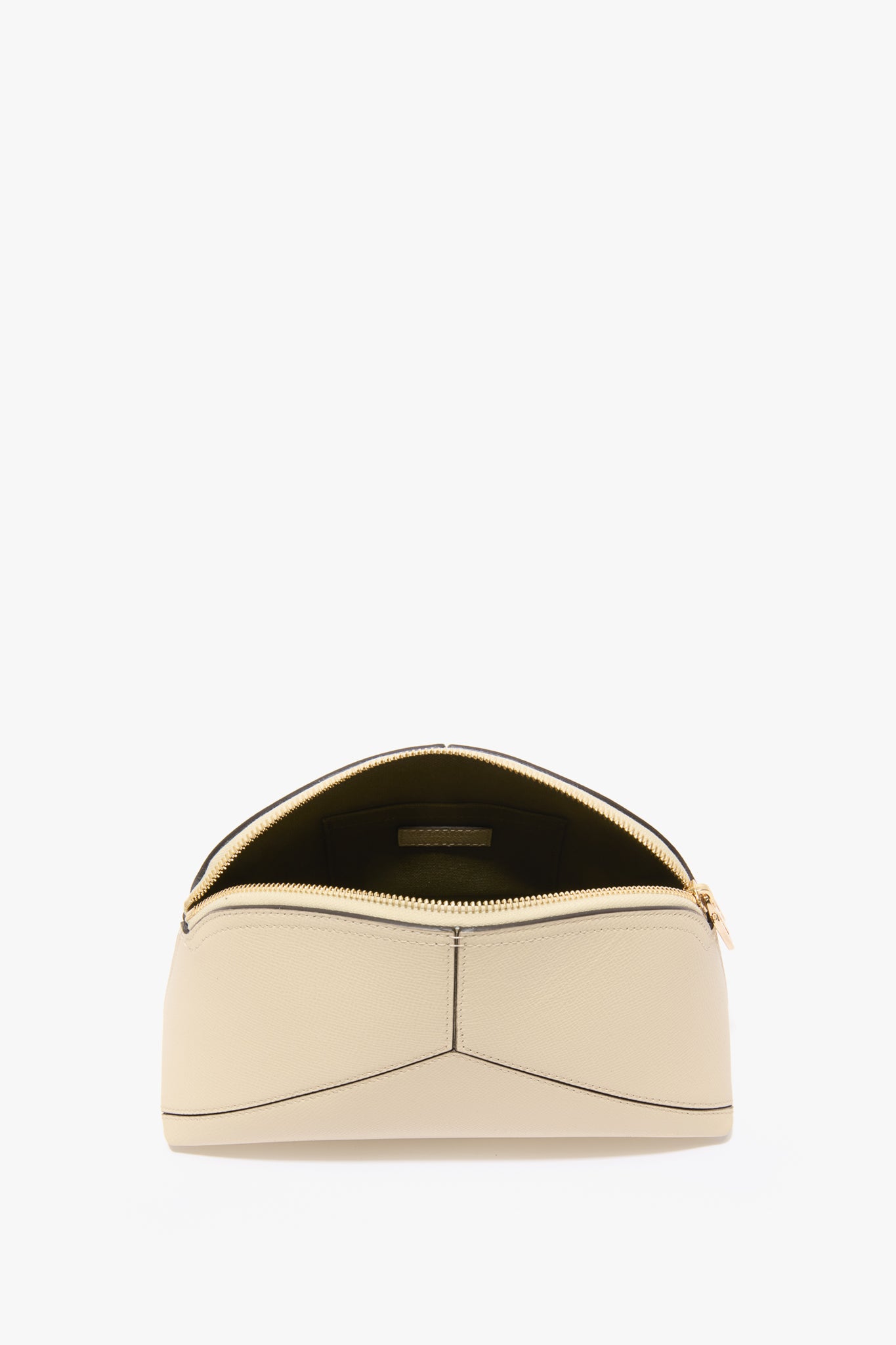 Victoria Large Travel Pouch In Ivory Leather
