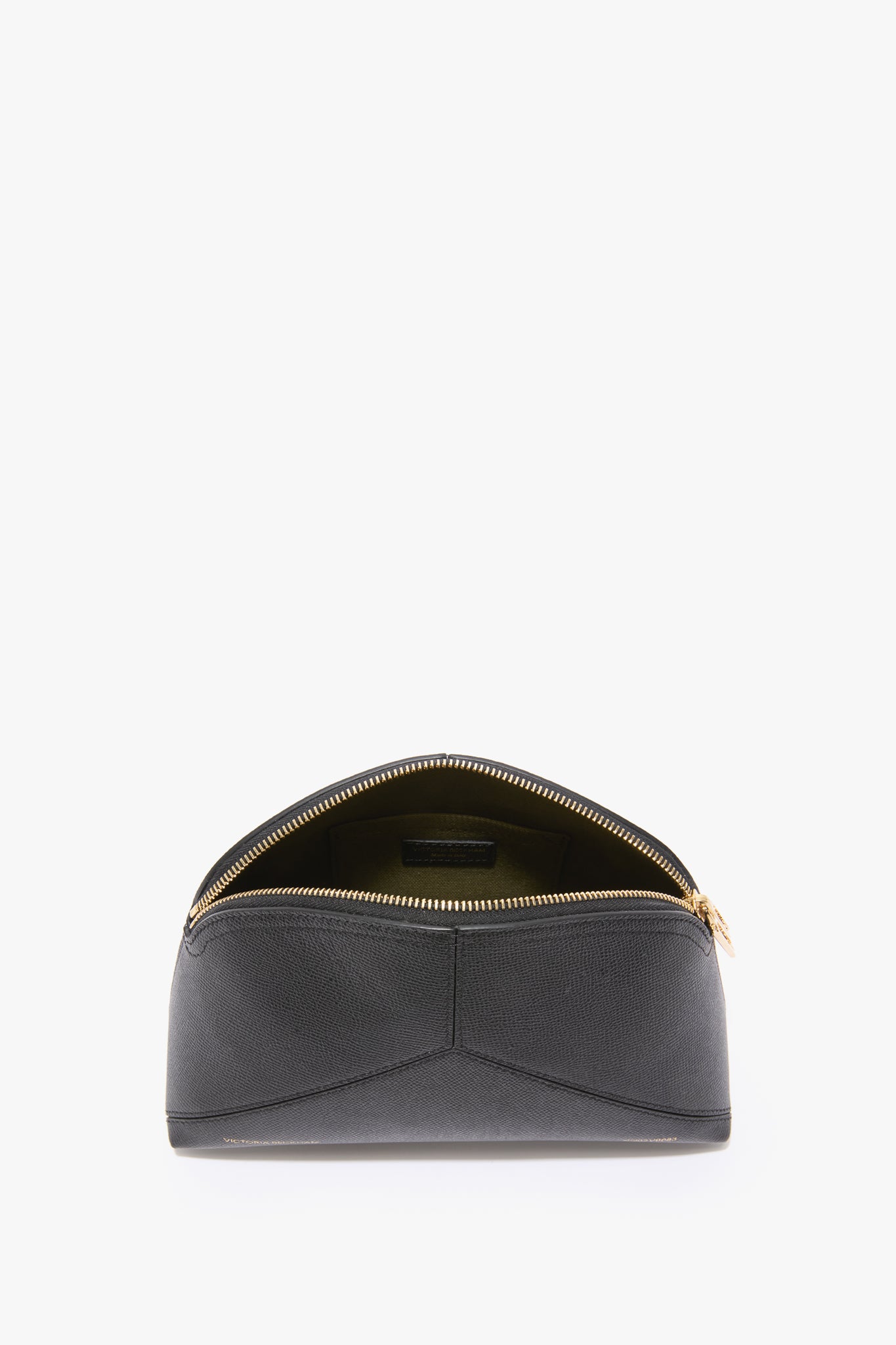 Victoria Large Travel Pouch In Black Leather