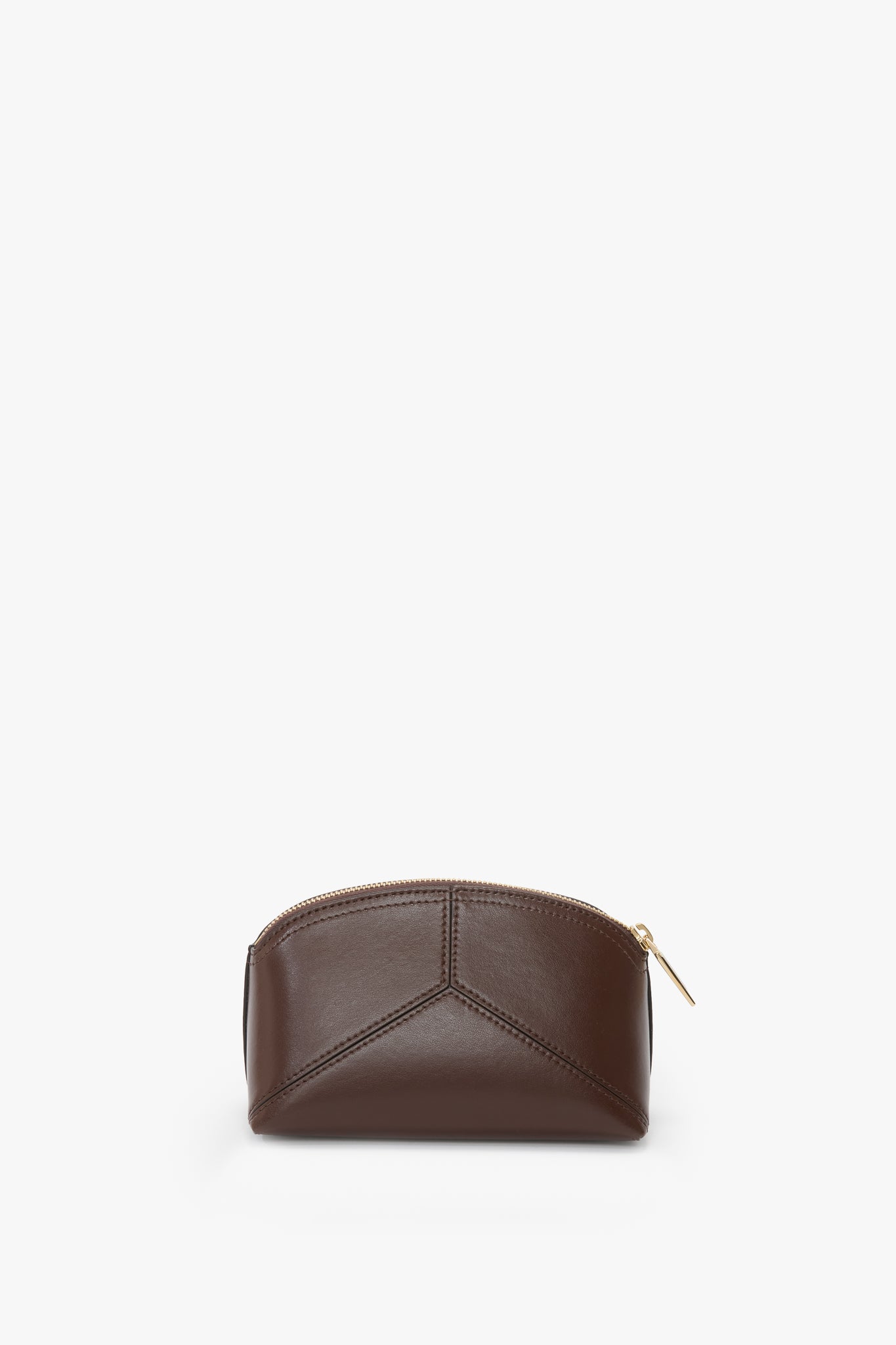 Victoria Mini Travel Pouch In Dark Brown Leather