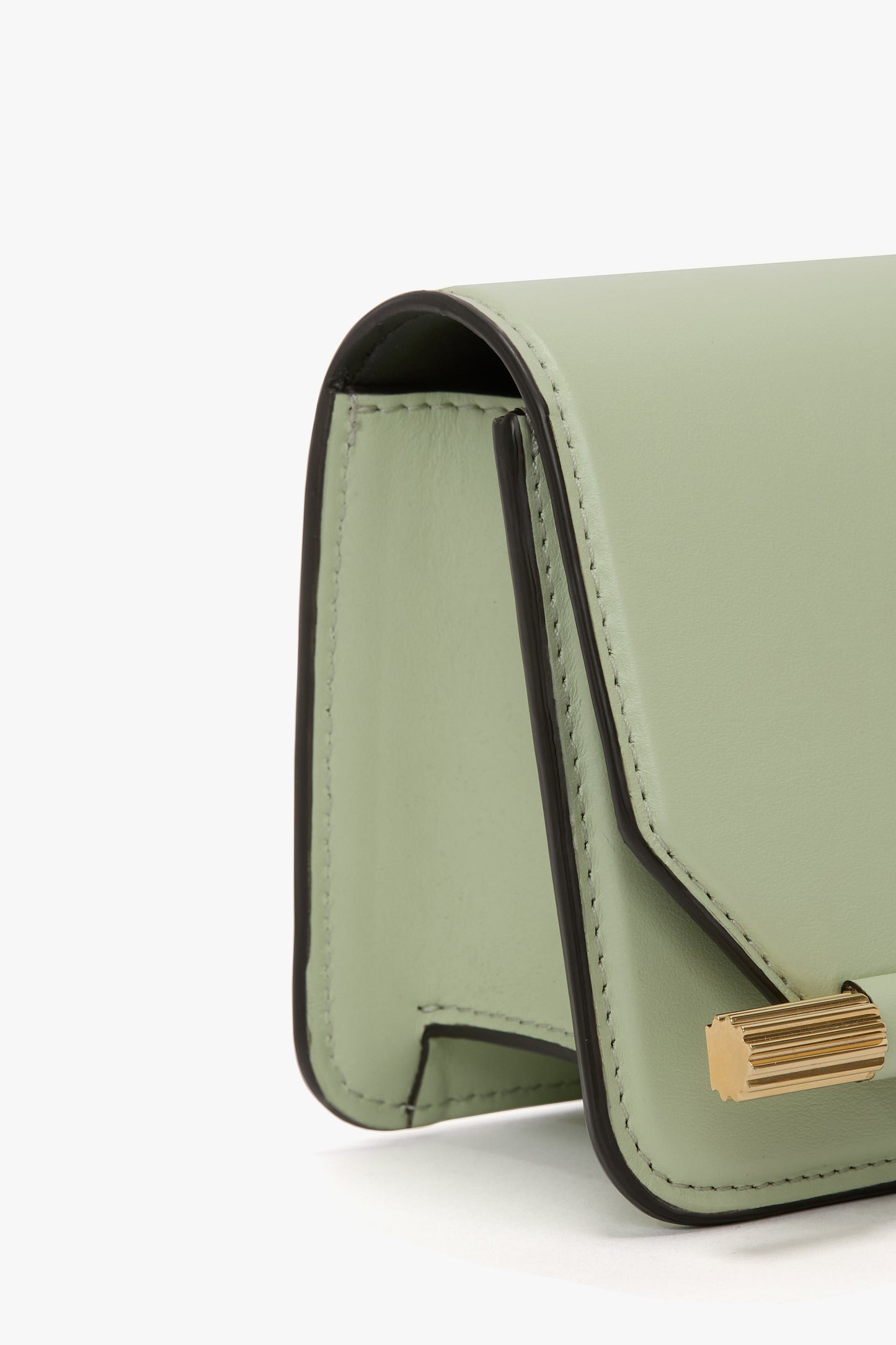 202 Clutch Bag In Pale Green Leather