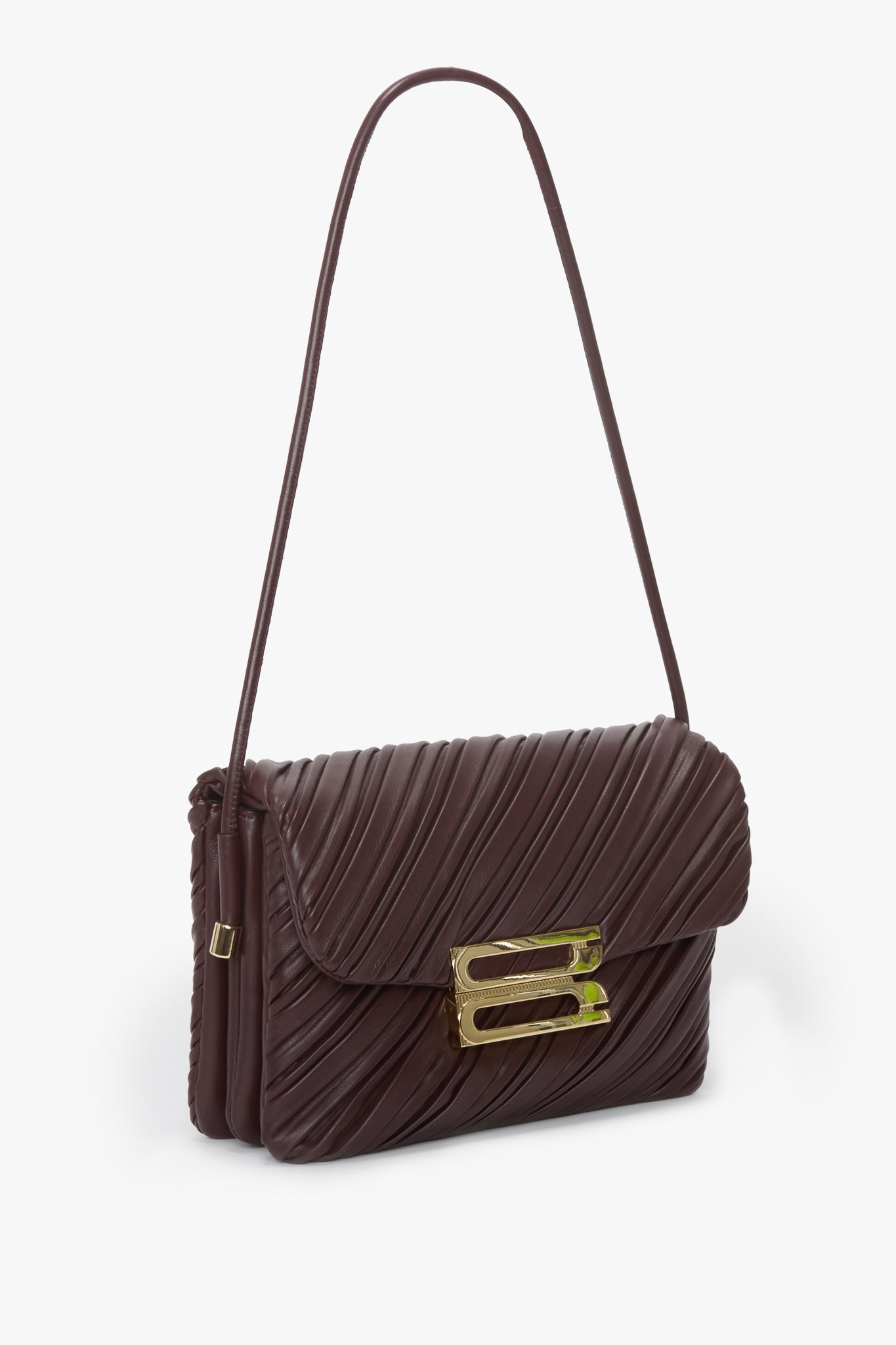 Dorian Bag In Burgundy Pleated Leather
