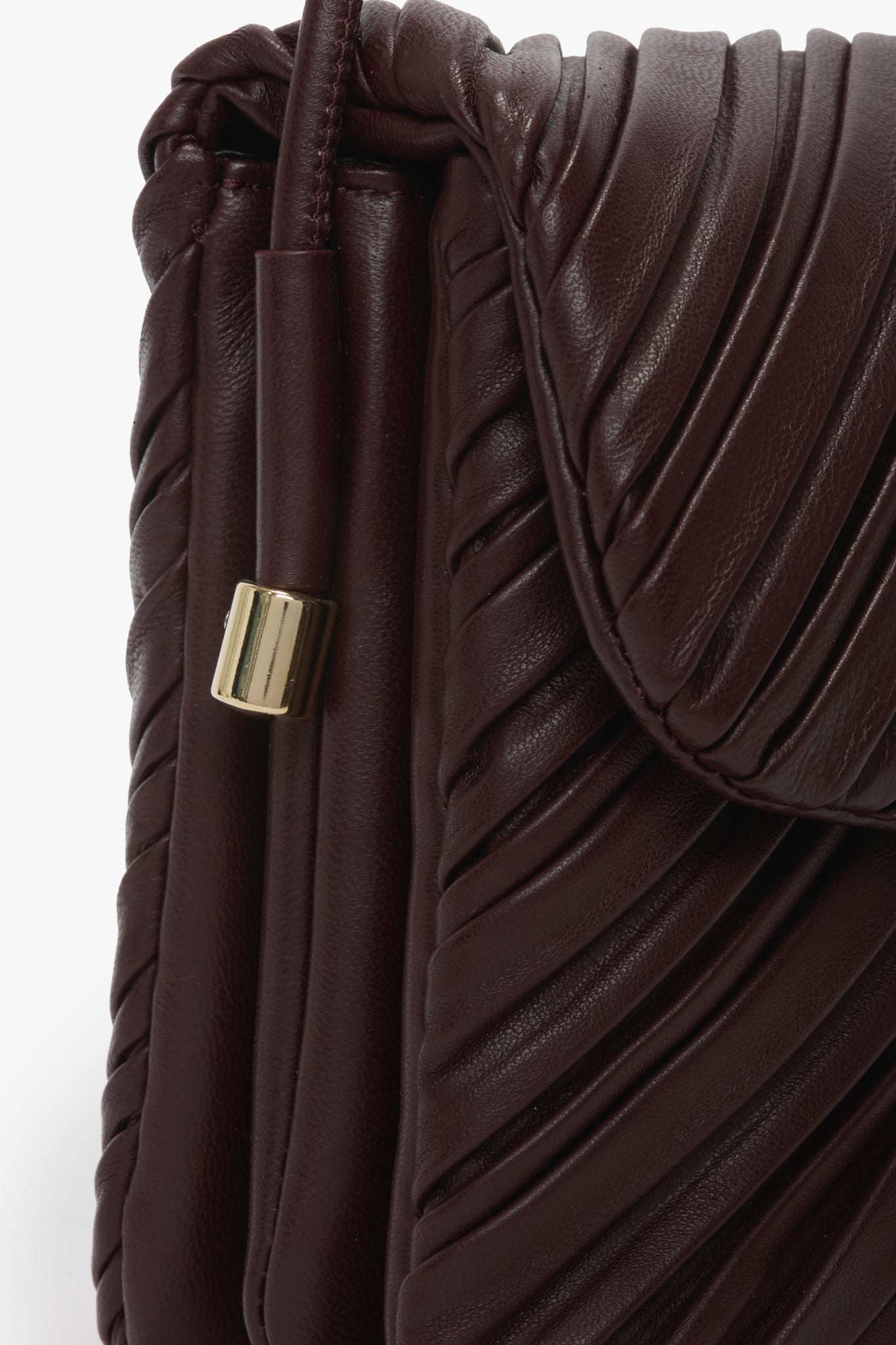 Dorian Bag In Burgundy Pleated Leather