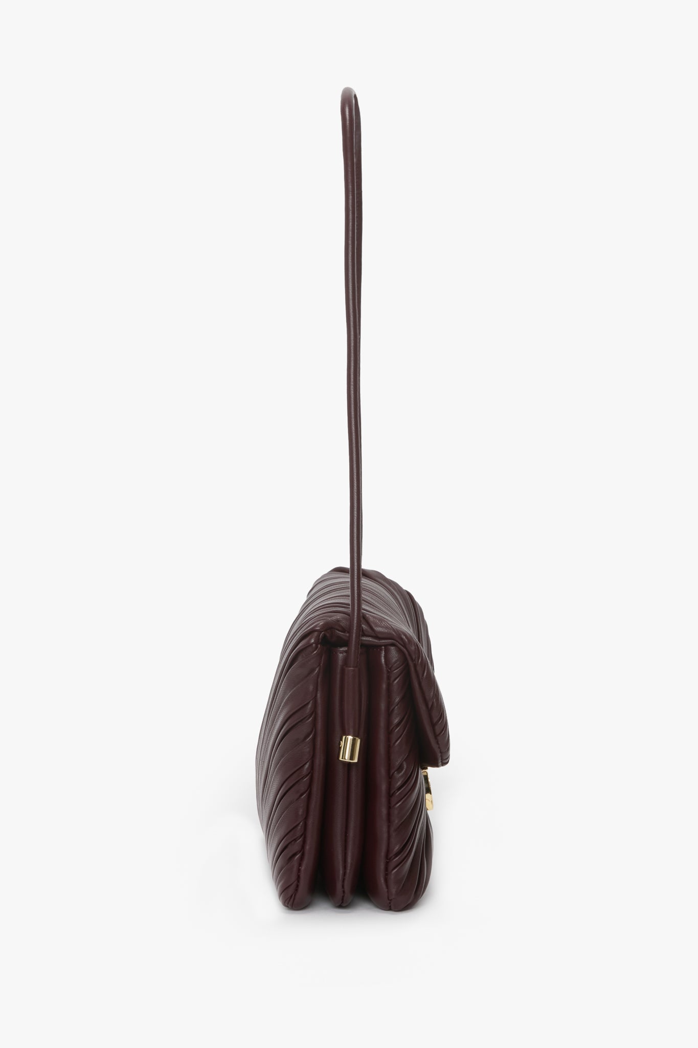 Dorian Bag In Burgundy Pleated Leather