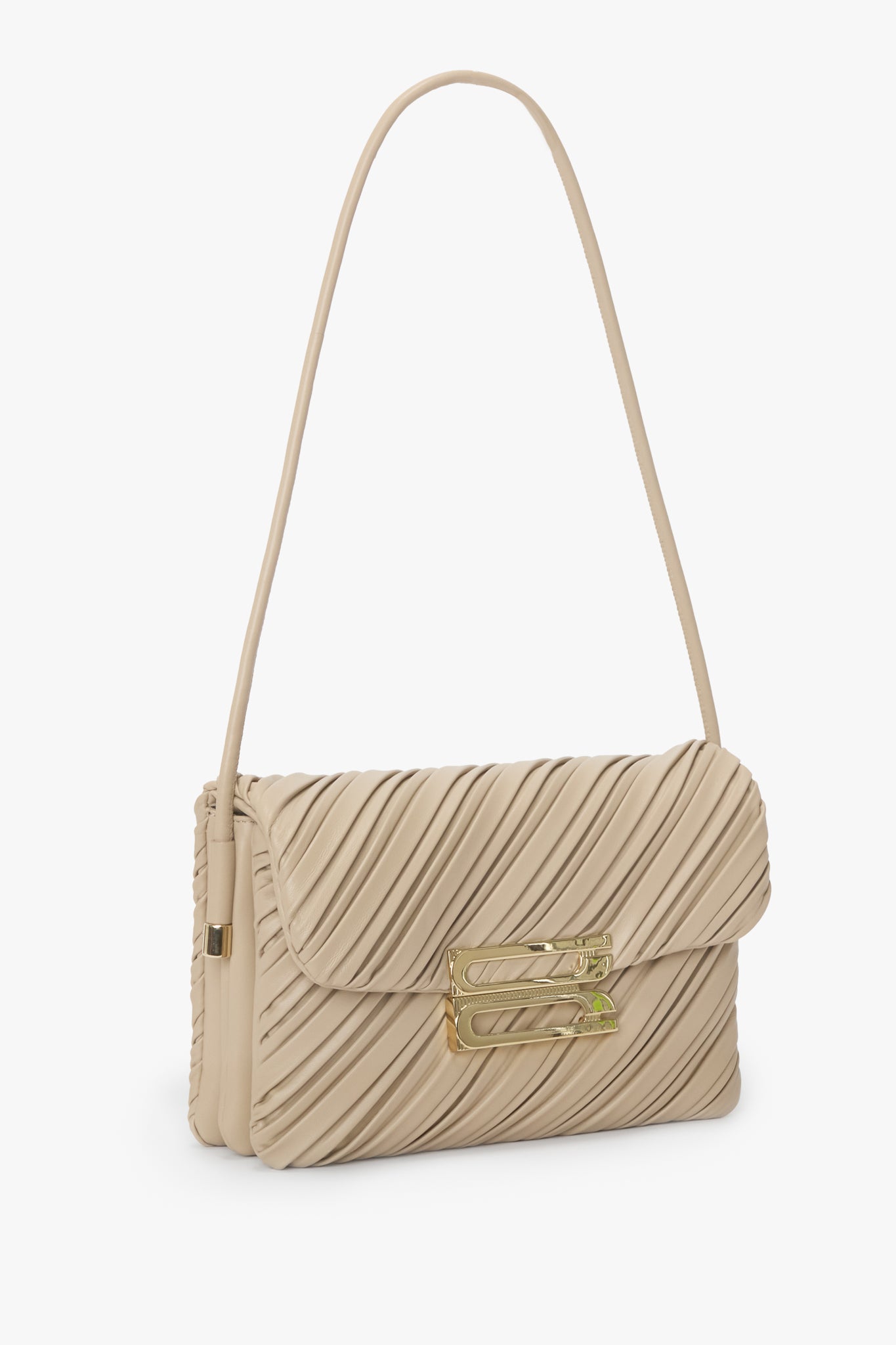 Dorian Bag In Sand Pleated Leather