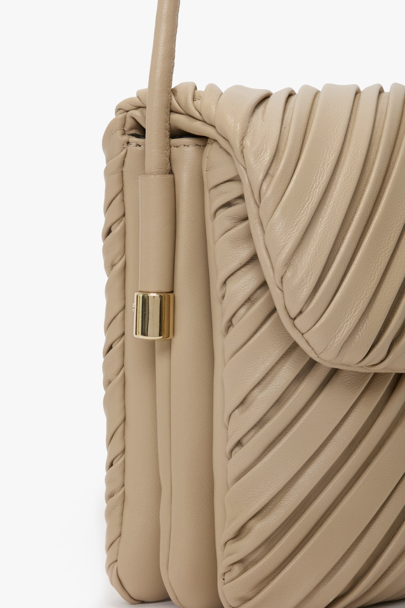 Dorian Bag In Sand Pleated Leather