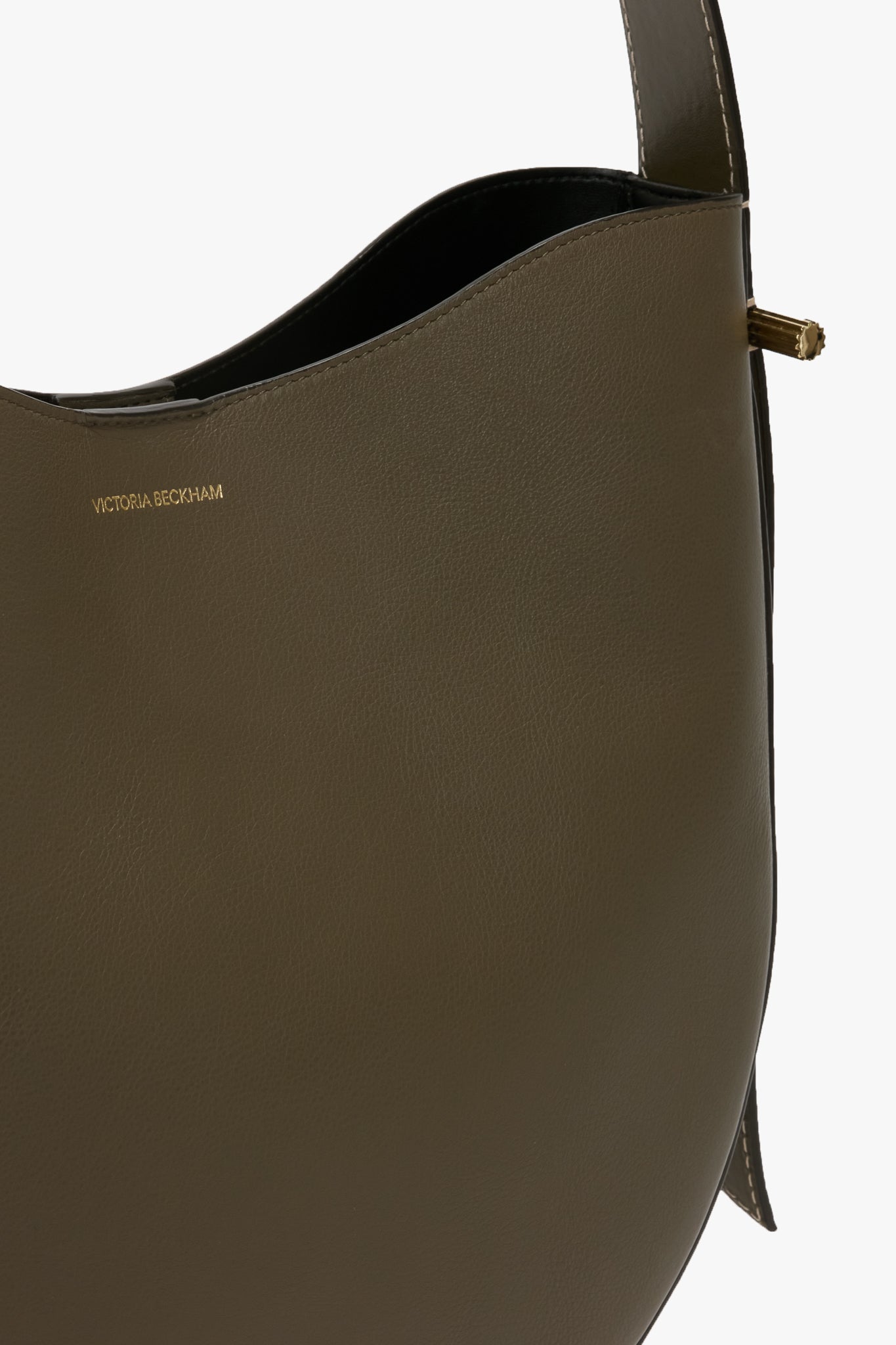 Dia Hobo Bag In Dark Khaki Smooth Leather