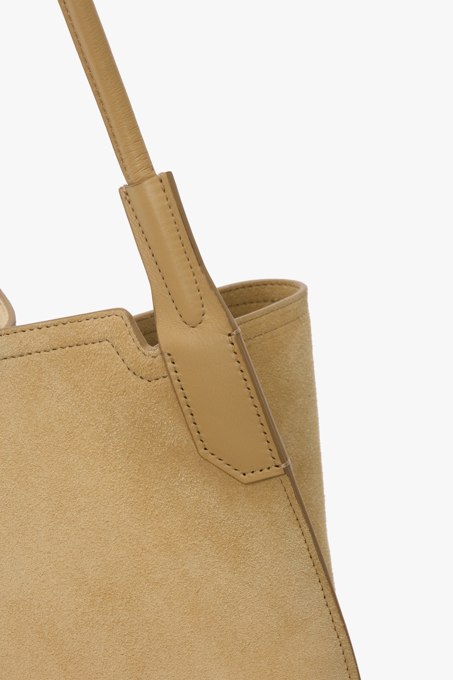 Victoria Tote Bag Large In Sand Suede