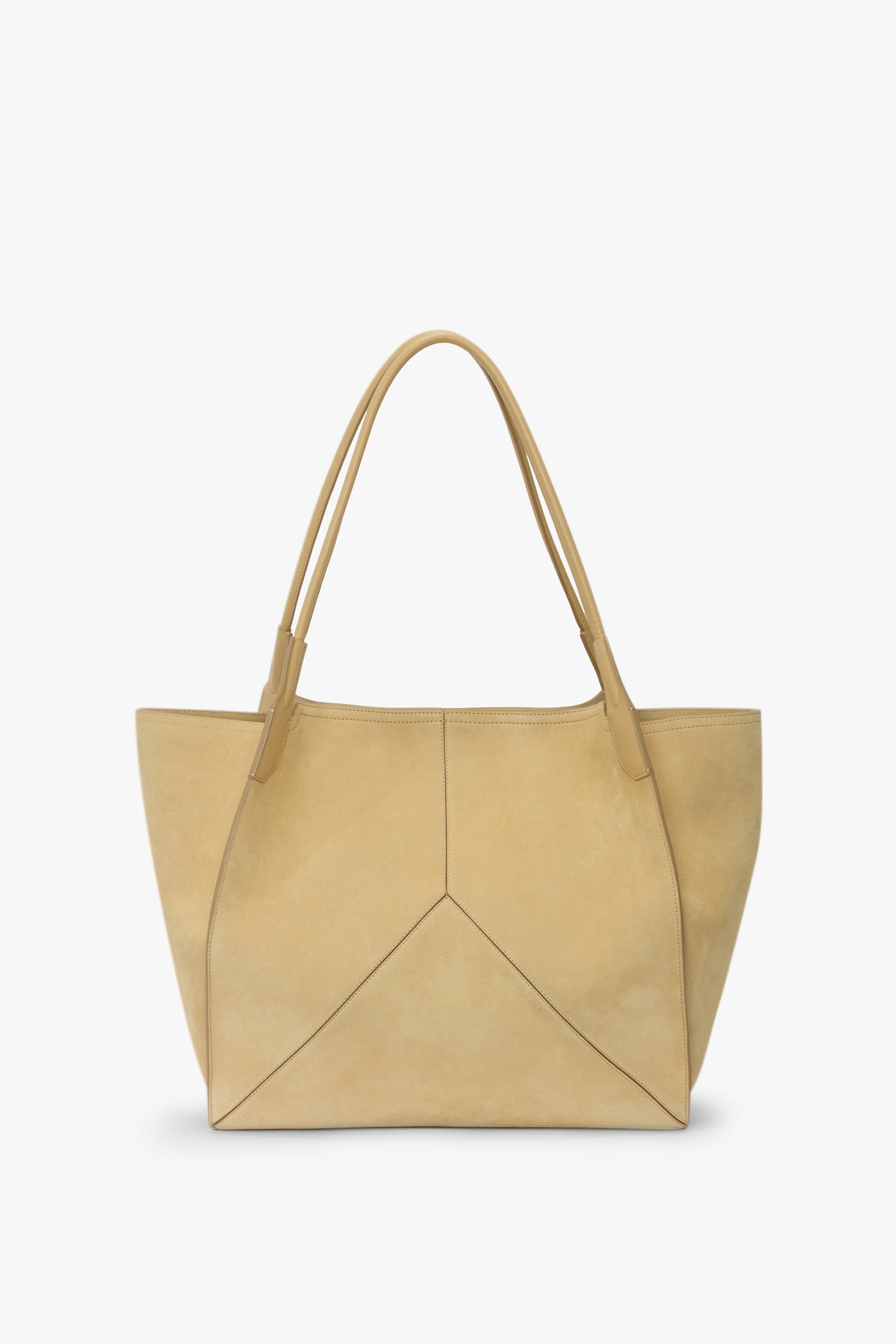 Victoria Tote Bag Large In Sand Suede