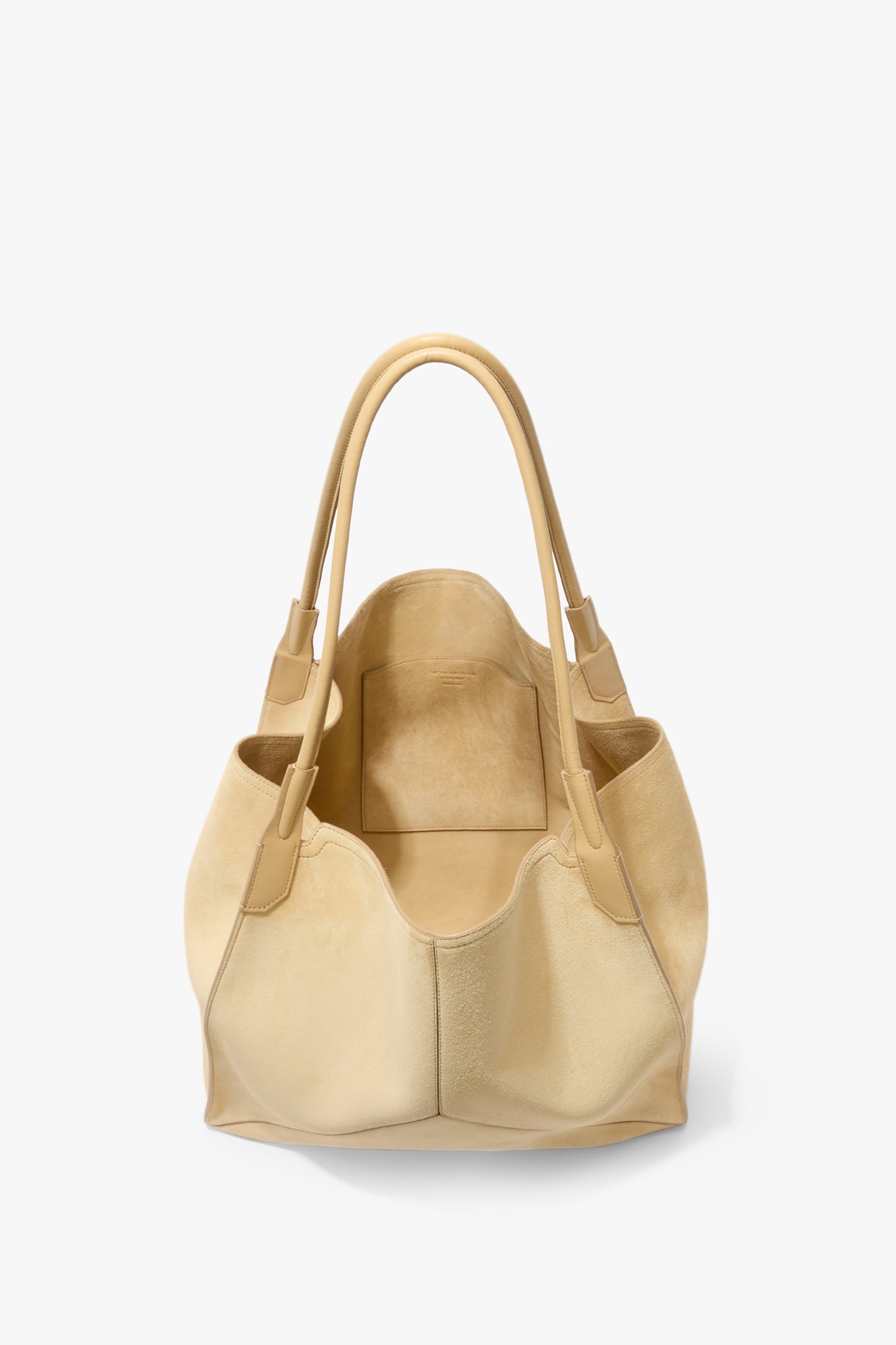Victoria Tote Bag Large In Sand Suede