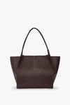 Large Victoria Tote Bag In Burgundy Soft Leather