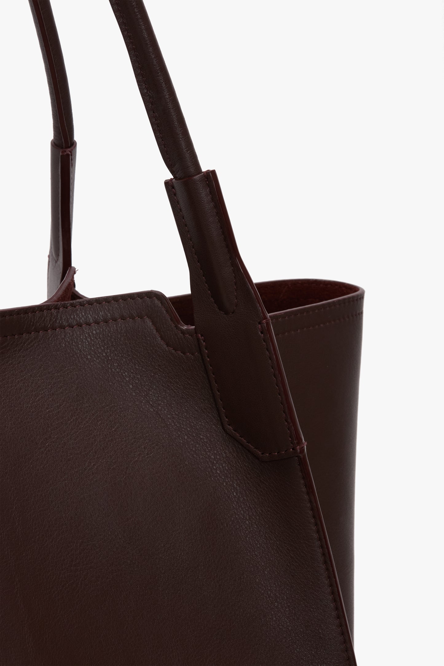 Victoria Tote Bag Large In Burgundy Leather