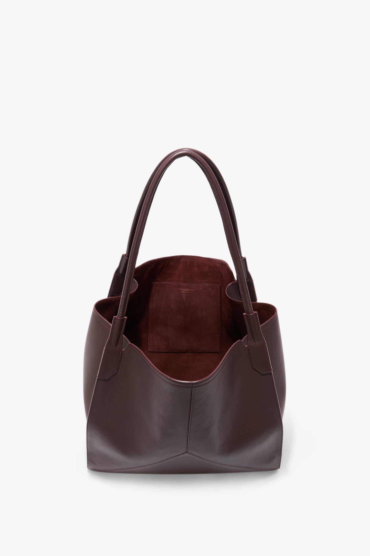 Victoria Tote Bag Large In Burgundy Leather