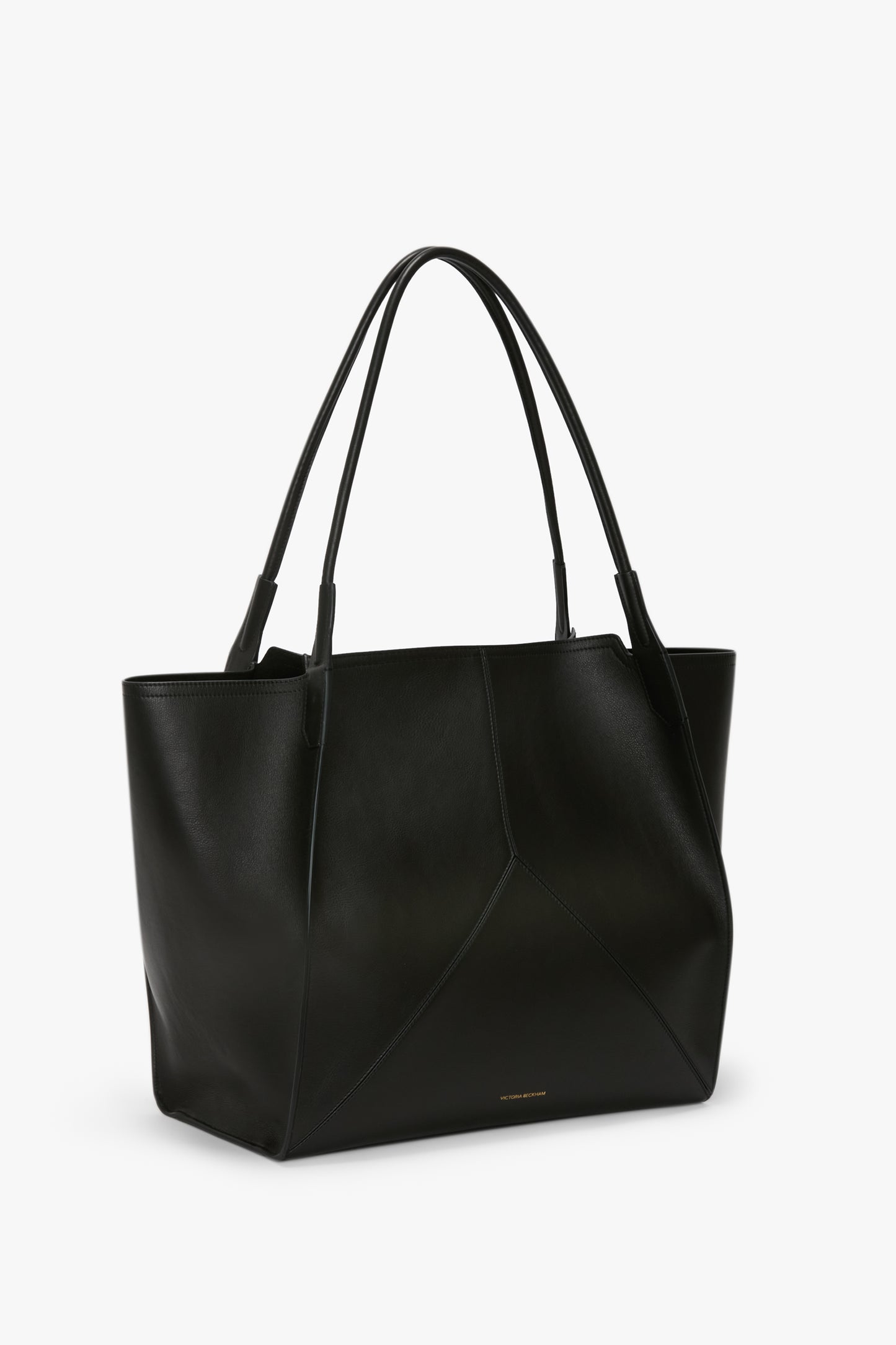 Victoria Travel Tote Bag In Black Leather