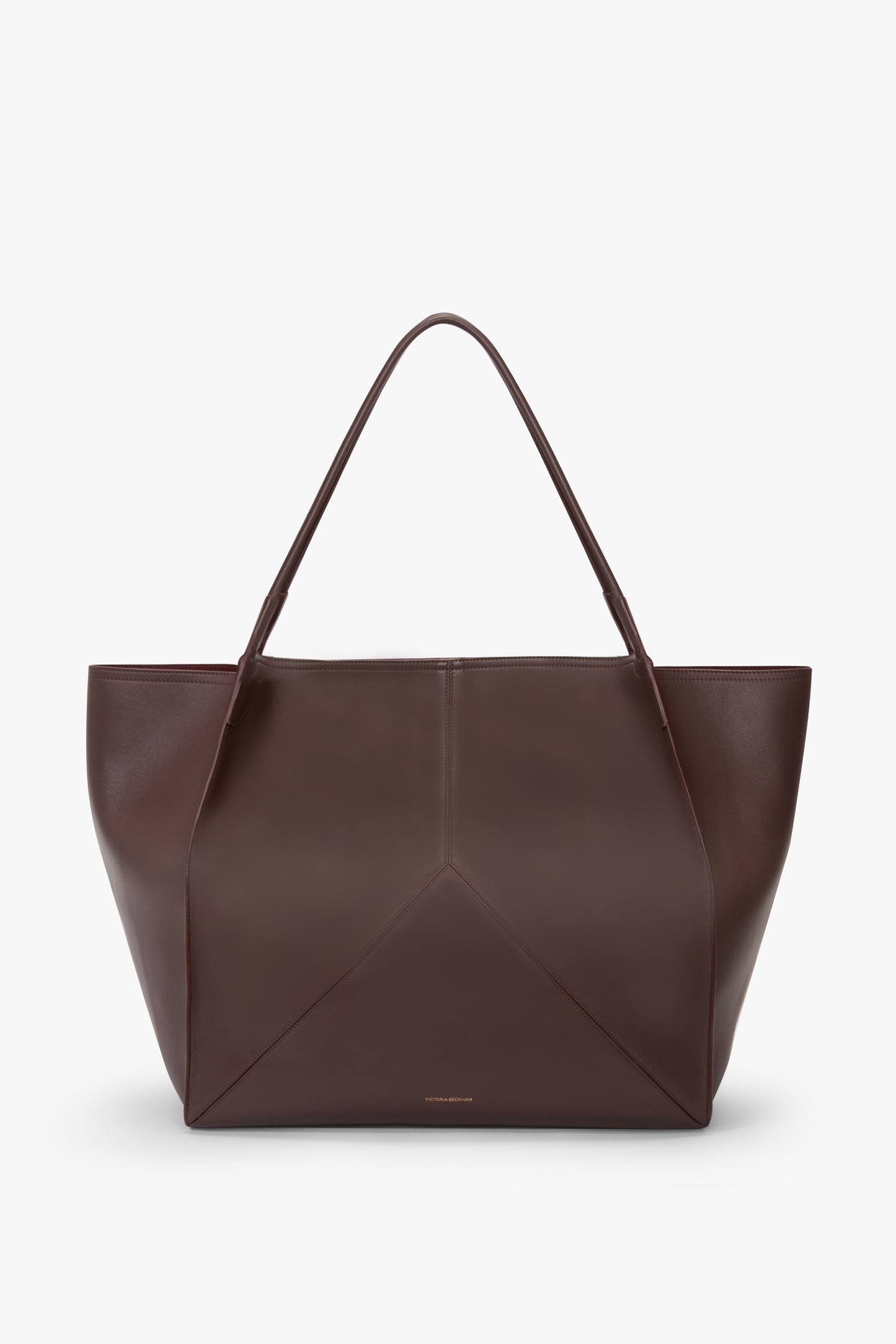 Victoria Travel Tote Bag In Burgundy Leather