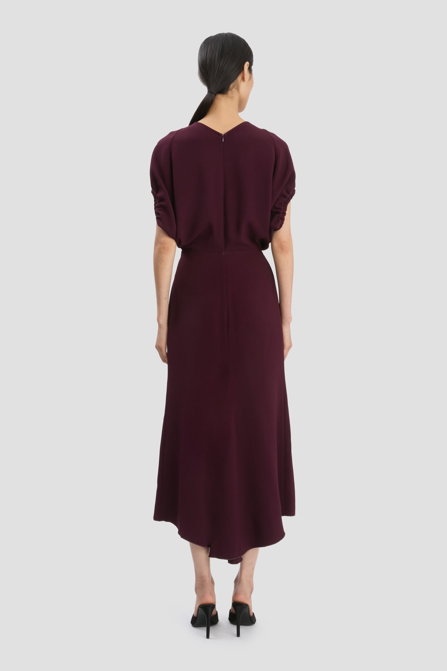 Edith Midi Dress In Merlot