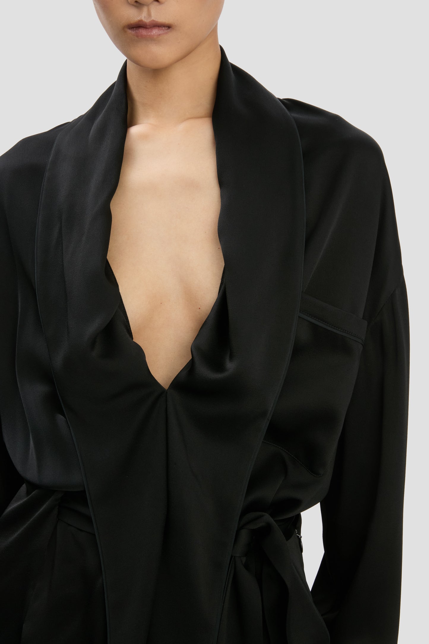 Wrap Mini Dress In Black