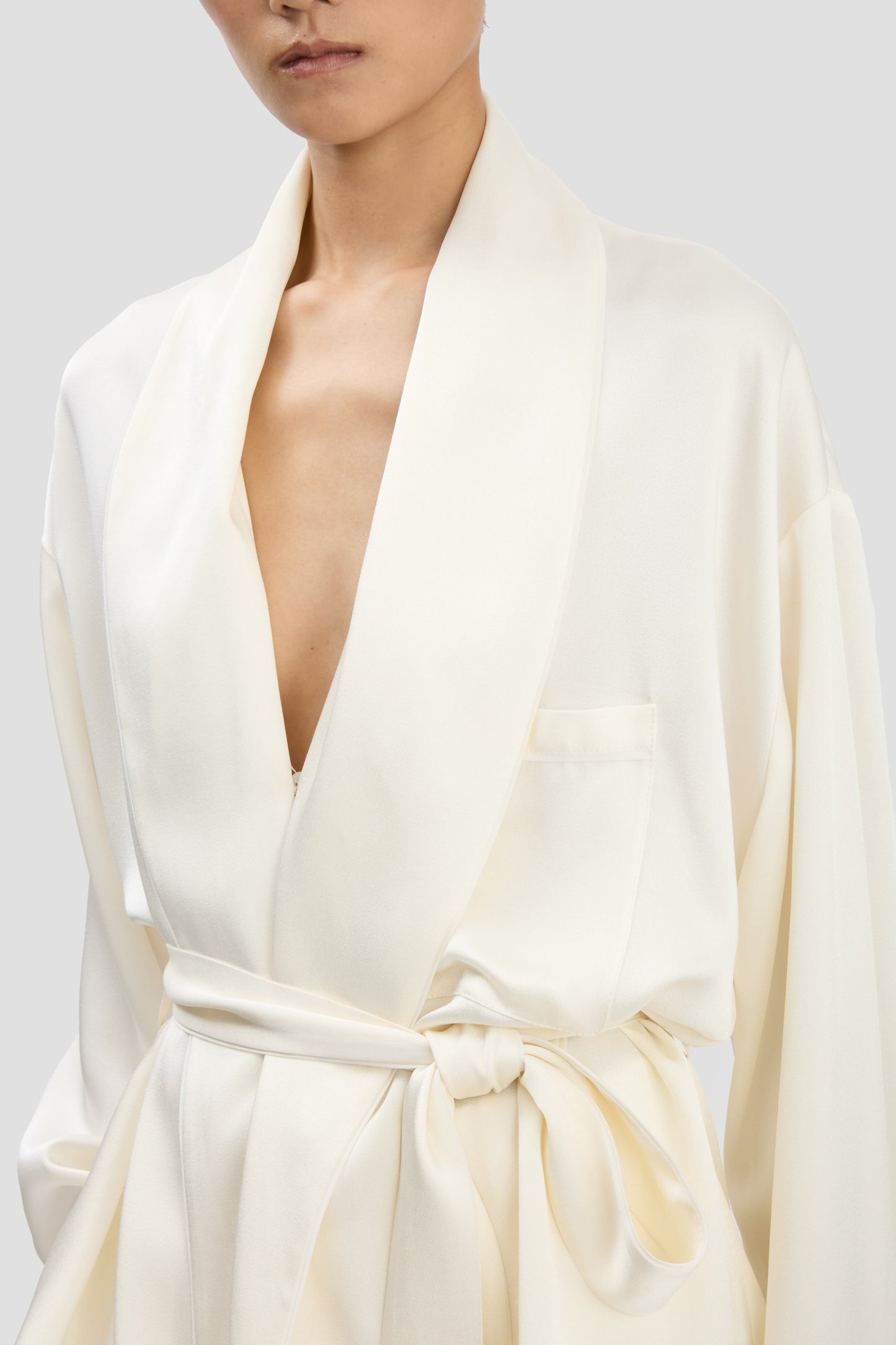 Pyjama Wrap Blouse In Ivory