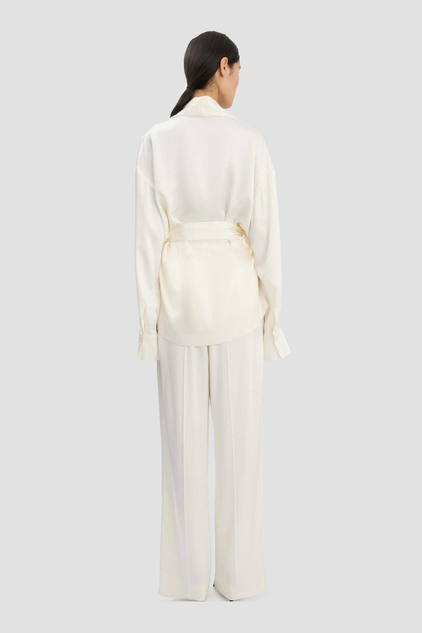 Wide Leg Trouser In Ivory