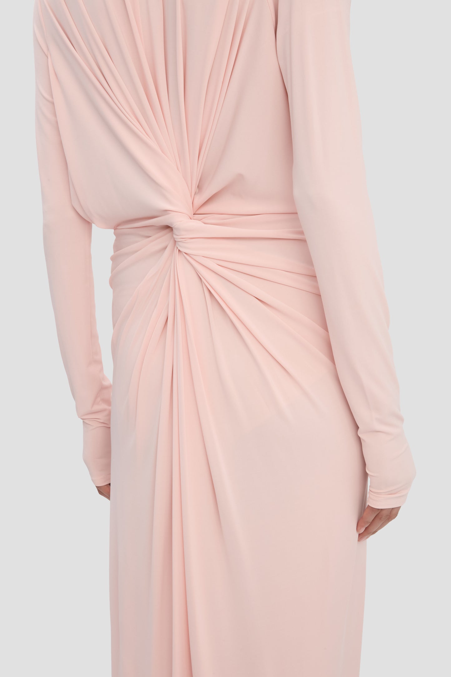 Cut-Out Wire Gown In Frosted Pink