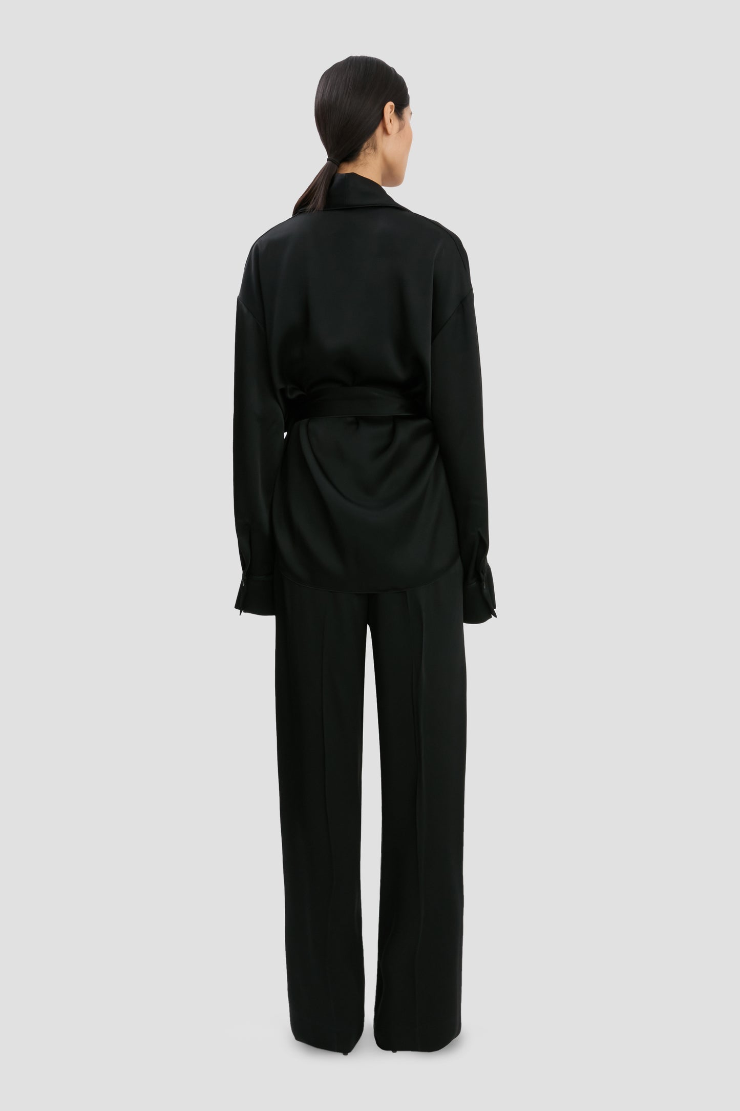 Wide Leg Trouser In Black