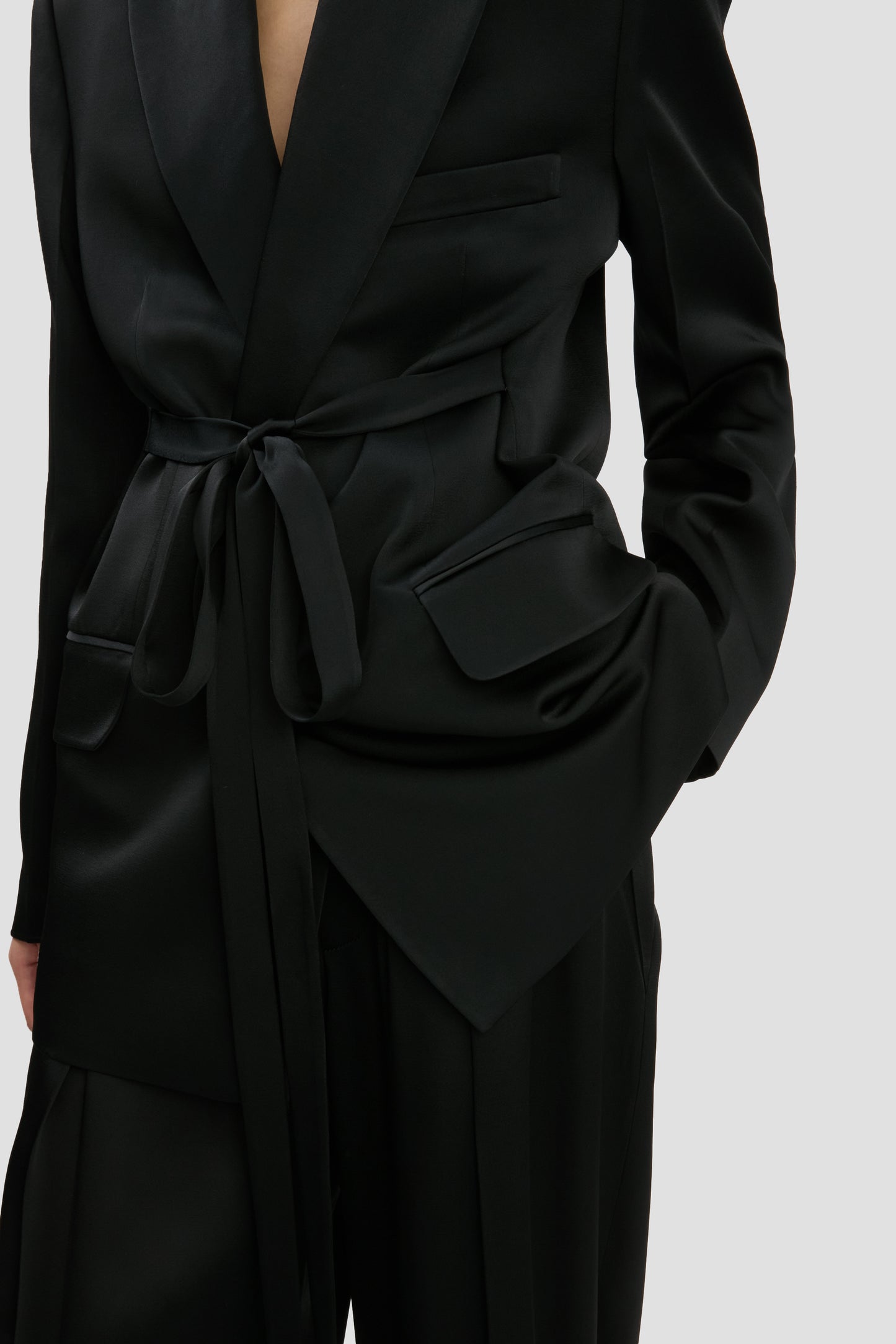Belted Jacket In Black
