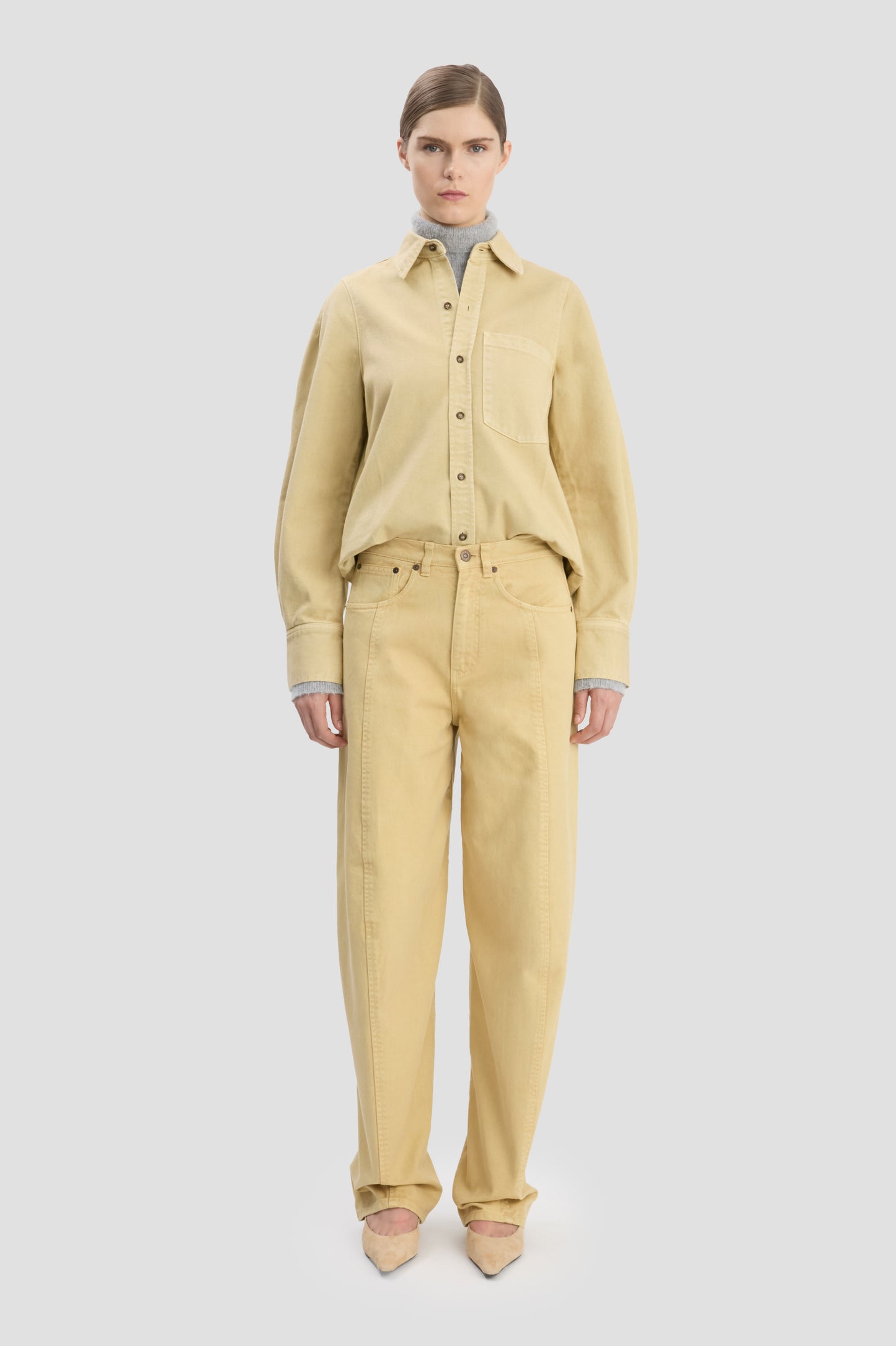 Slim Shirt In Butter Yellow