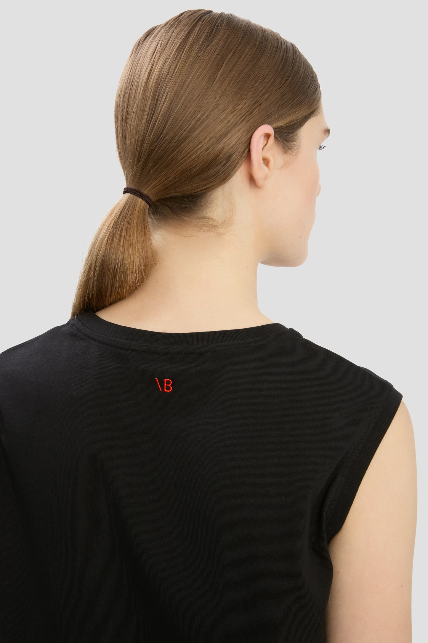 Sleeveless T-Shirt In Black