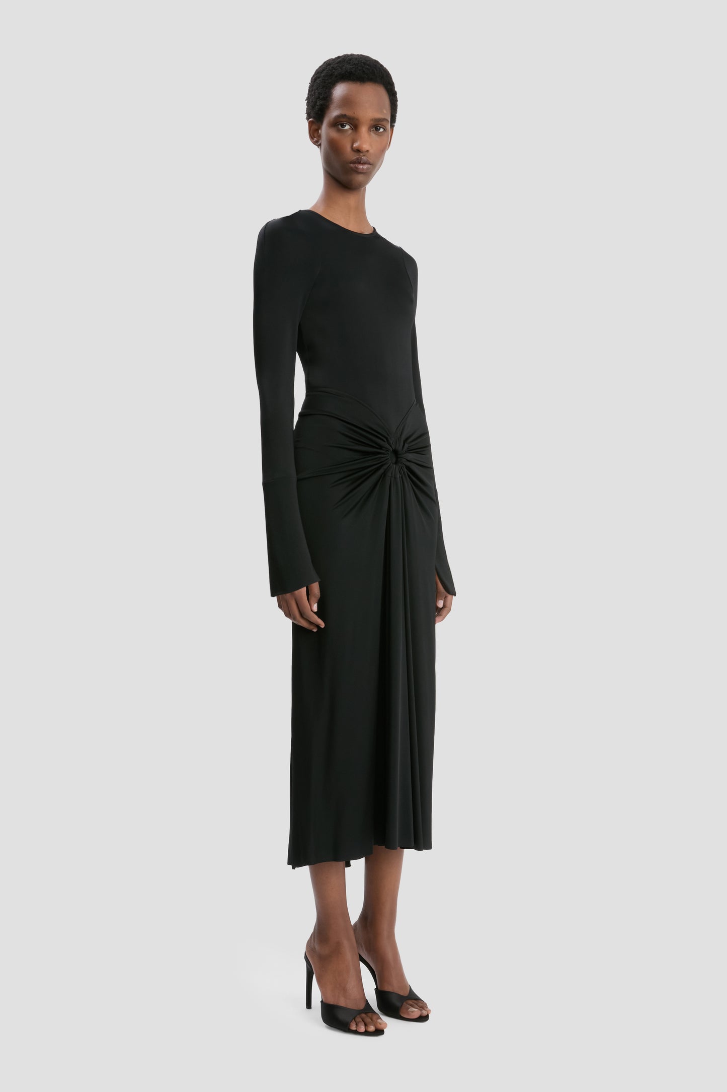 Frances Midi Dress In Black
