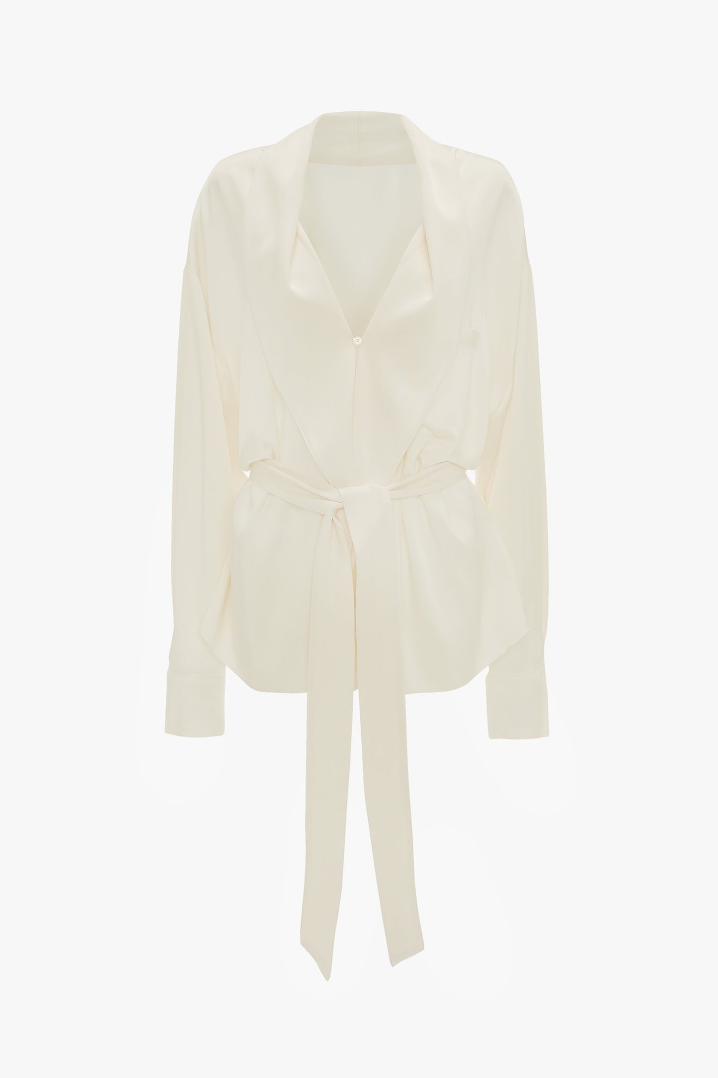 Pyjama Wrap Blouse In Ivory