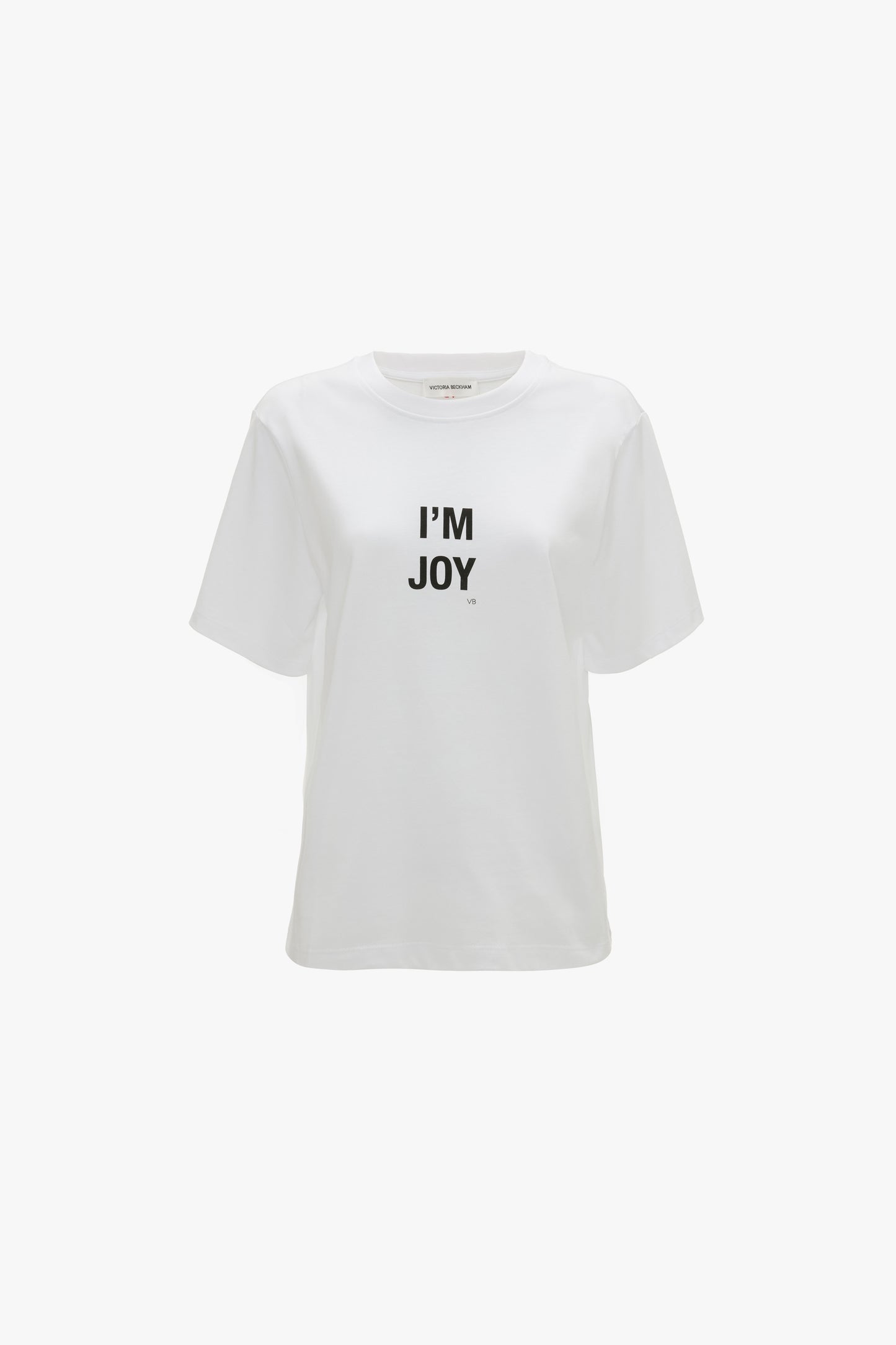I'm Joy' Slogan T-Shirt In White