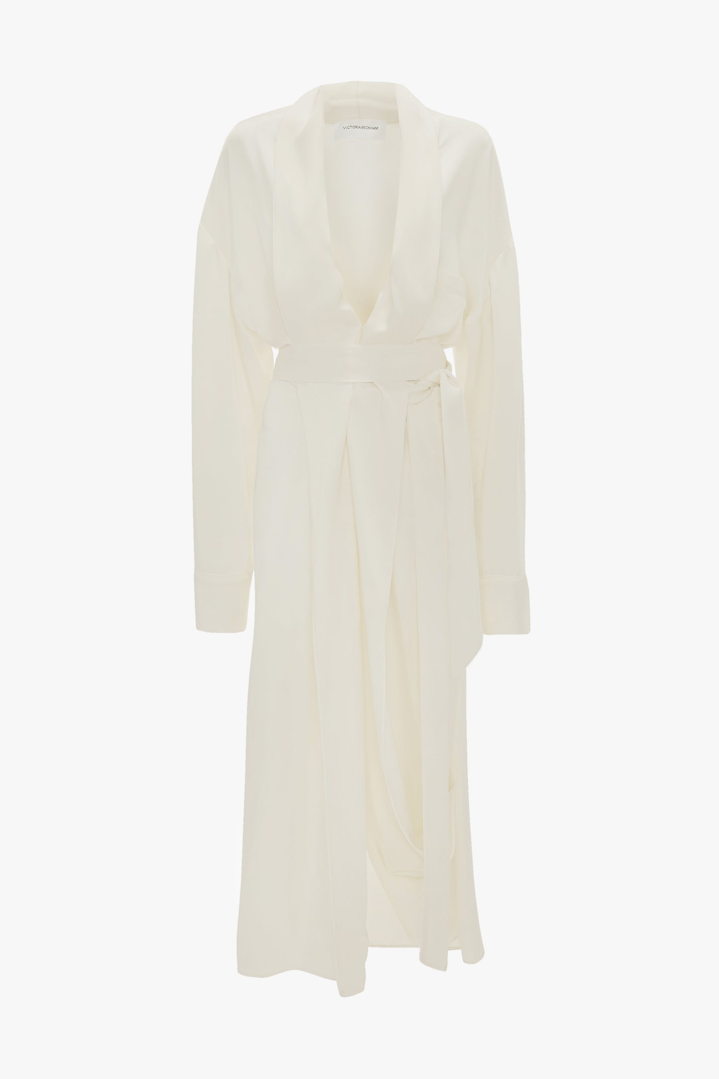 Wrap Midi Dress In Ivory