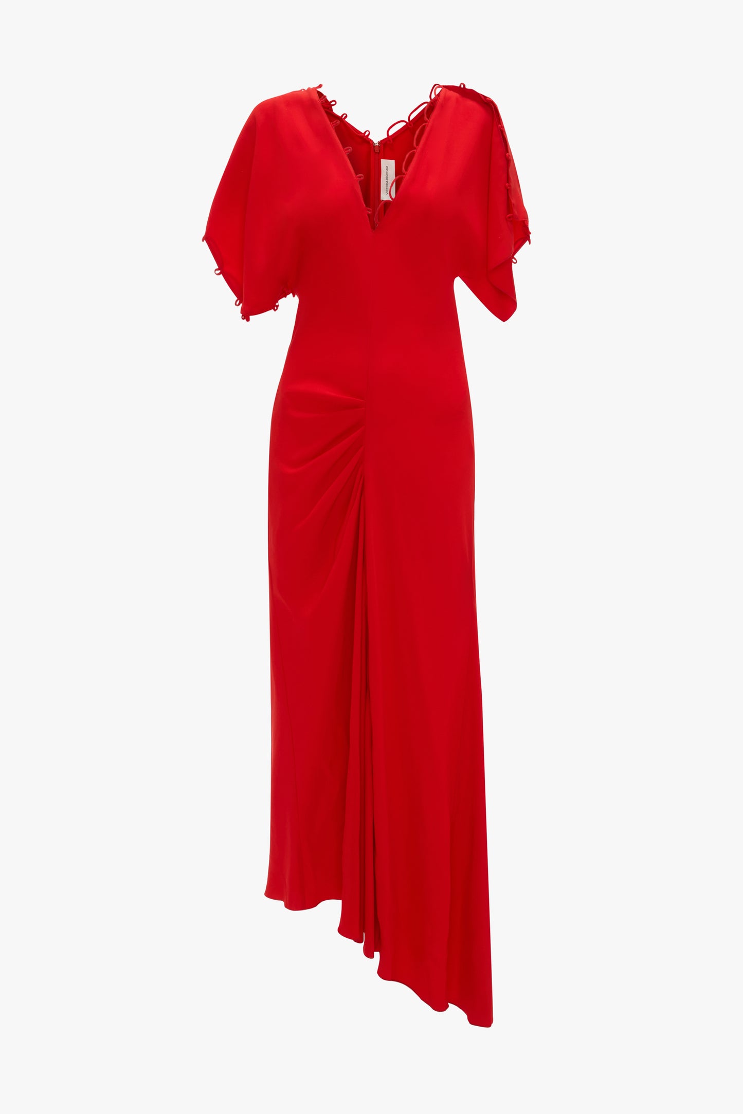 Draped Midi Dress In Cayenne