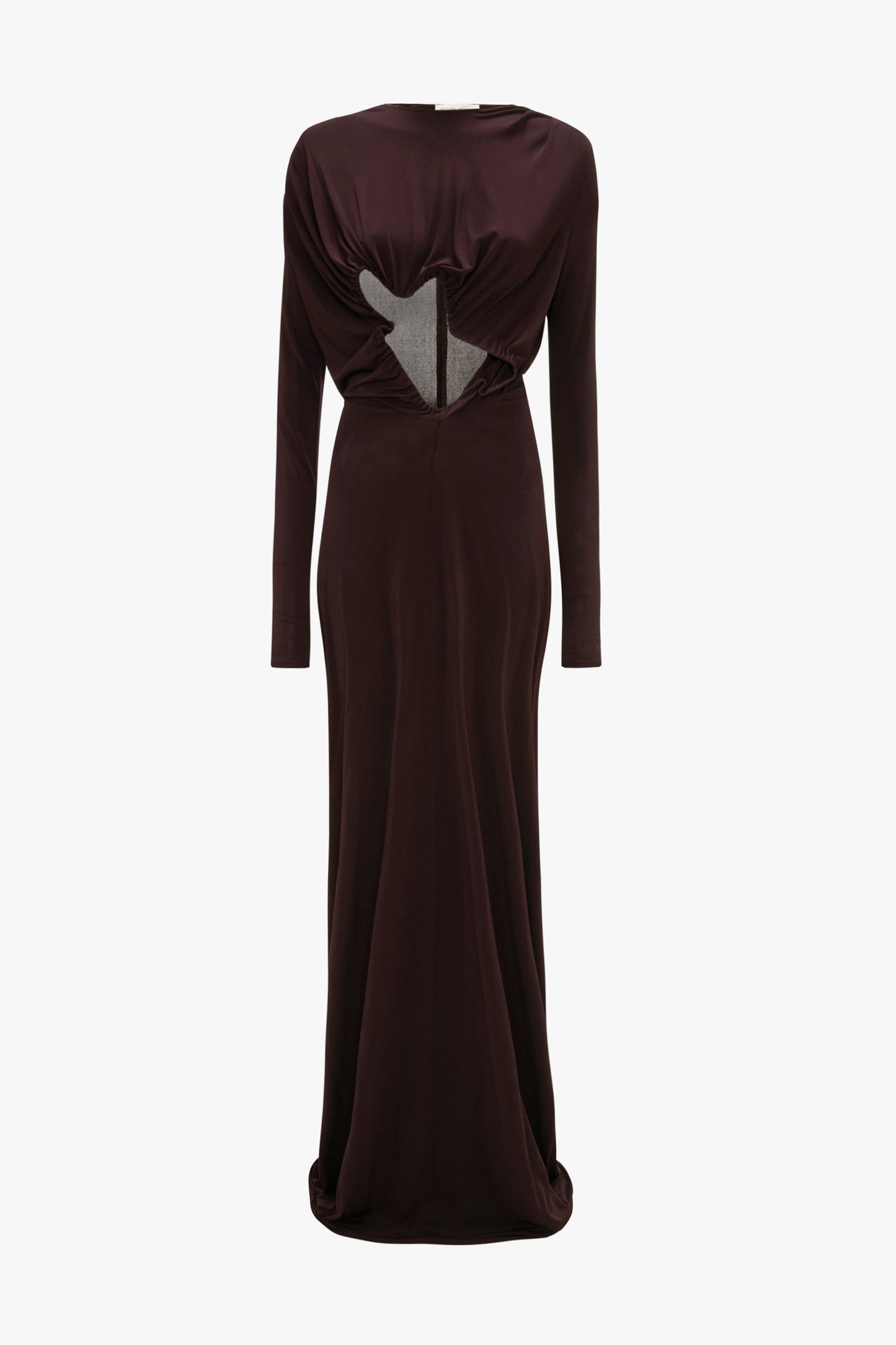 Cut-Out Wire Gown In Merlot