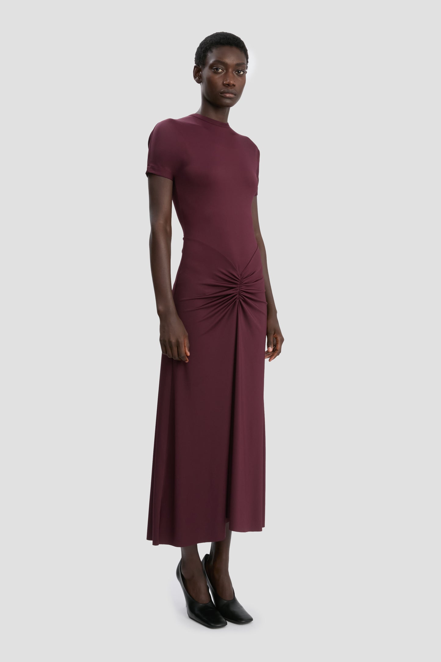 Blaire Midi Dress In Merlot